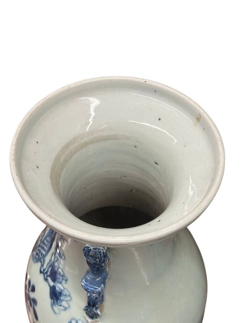 Pair of Late 19th Century Blue & Celadon Chinese Vases With Handles | IdleHour