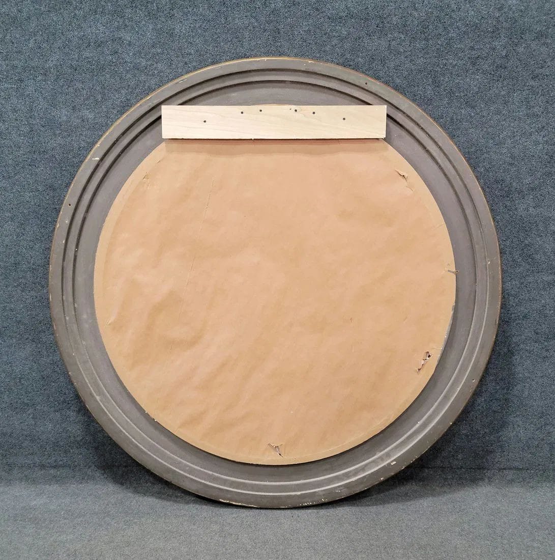 Large Round Hollywood Regency Mid 20th Century 60” Gilded Mirror | IdleHour
