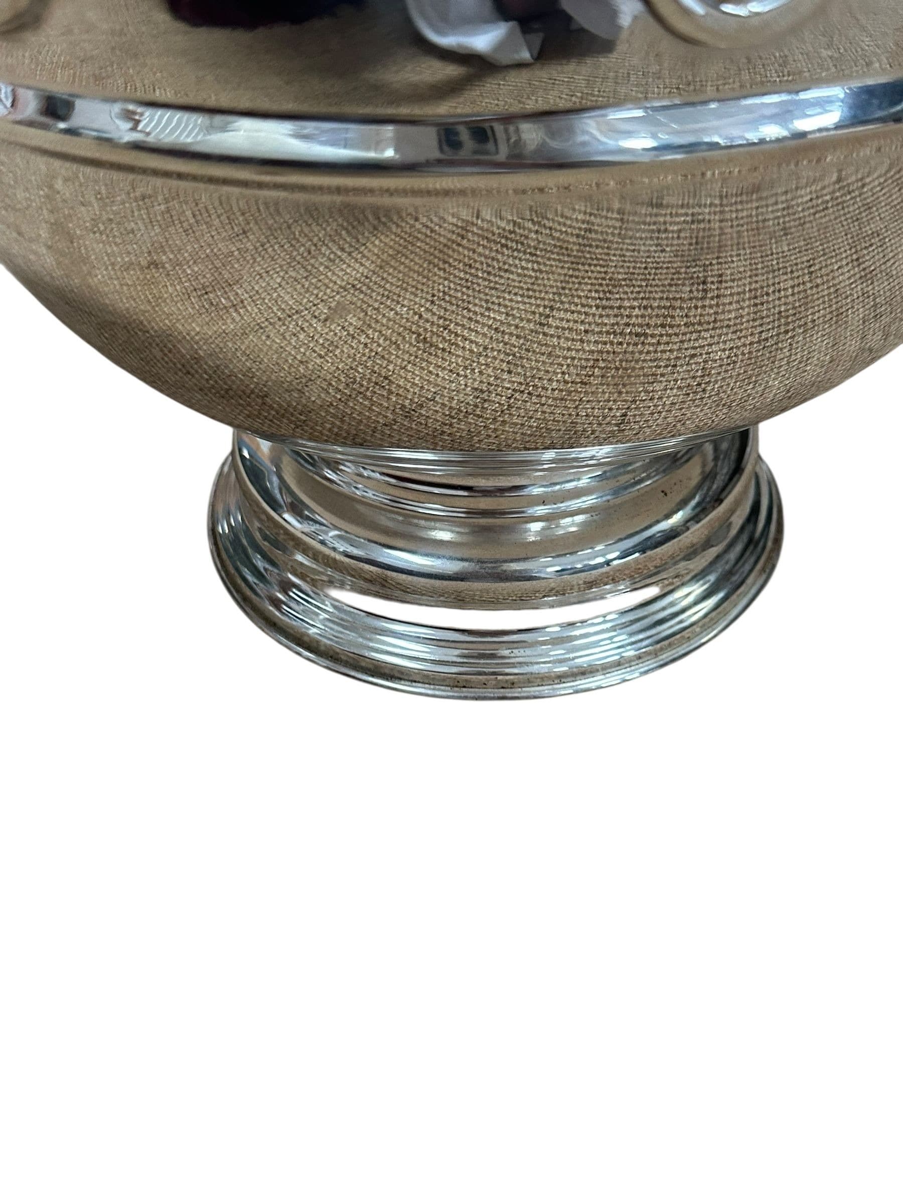 Vintage Silverplate and Glass Caviar and Vodka Montheith Bowl Server with Sturgeon Relief Handles and Lid | IdleHour