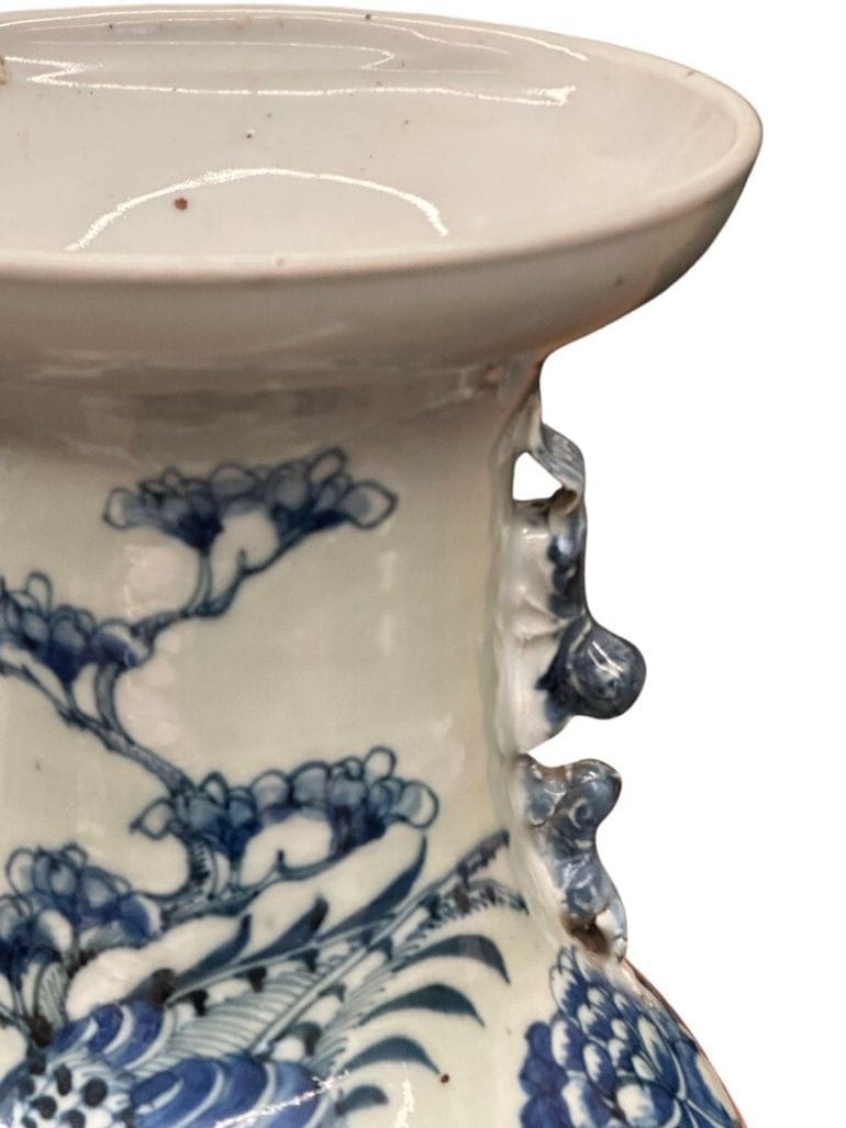 Pair of Late 19th Century Blue & Celadon Chinese Vases With Handles | IdleHour