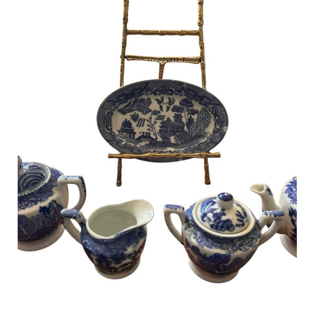 1940s Miniature Blue Willow Children’s Tea Set – 30 Pieces – Occupied Japan | IdleHour