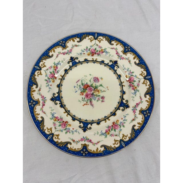 1940s Sevres Blue Plates by Myott Staffordshire - Set of 7 | IdleHour