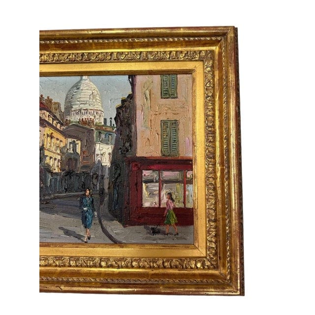 1950s Framed Prudnikov French Cityscape Oil Painting | IdleHour