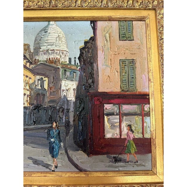 1950s Framed Prudnikov French Cityscape Oil Painting | IdleHour