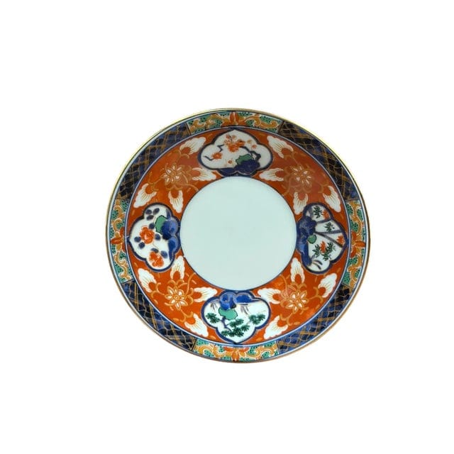 1970s Hand-Painted Dai Ichi Toki Imari Espresso Cups and Saucers - 8 Pieces | IdleHour