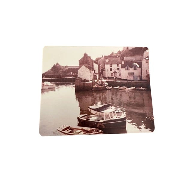 1980s Original Coastal Oil Painting of Polperro, Cornwall Harbor | IdleHour