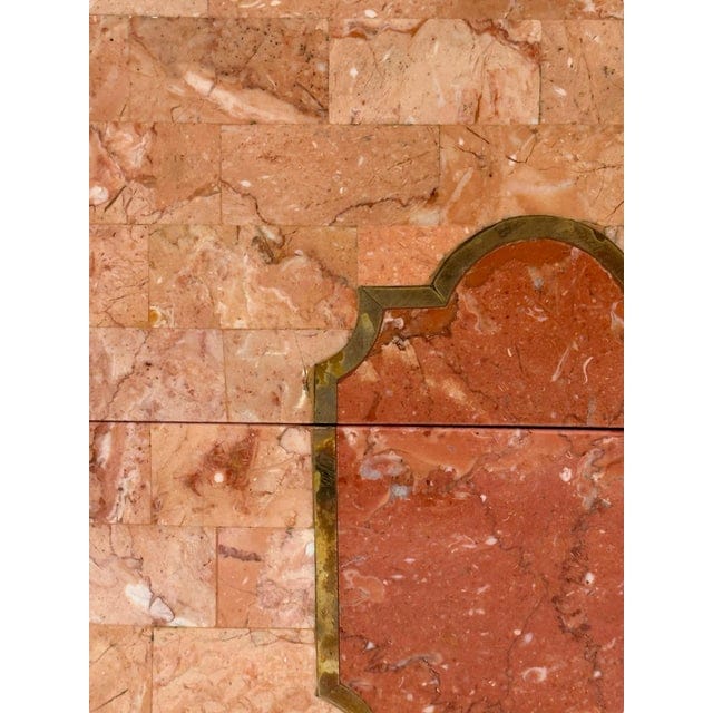 1980s Tessellated Pink Marble and Brass Box Attributed to Maitland Smith | IdleHour