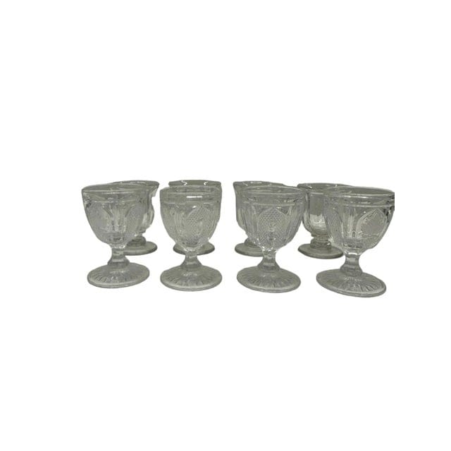 19th Century Antique Boston & Sandwich Goblets - Set of 8 | IdleHour