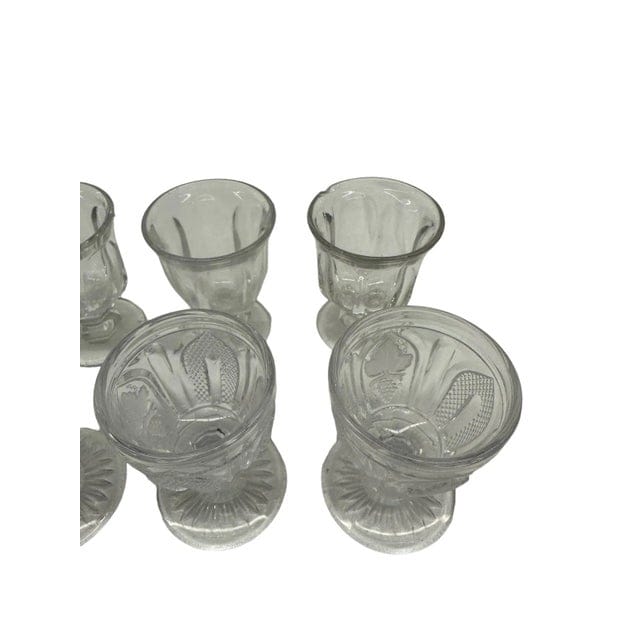 19th Century Antique Boston & Sandwich Goblets - Set of 8 | IdleHour