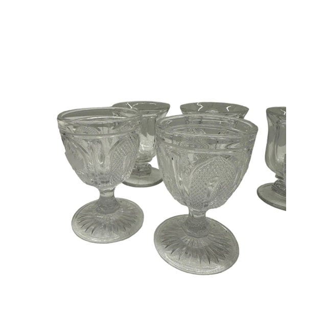 19th Century Antique Boston & Sandwich Goblets - Set of 8 | IdleHour