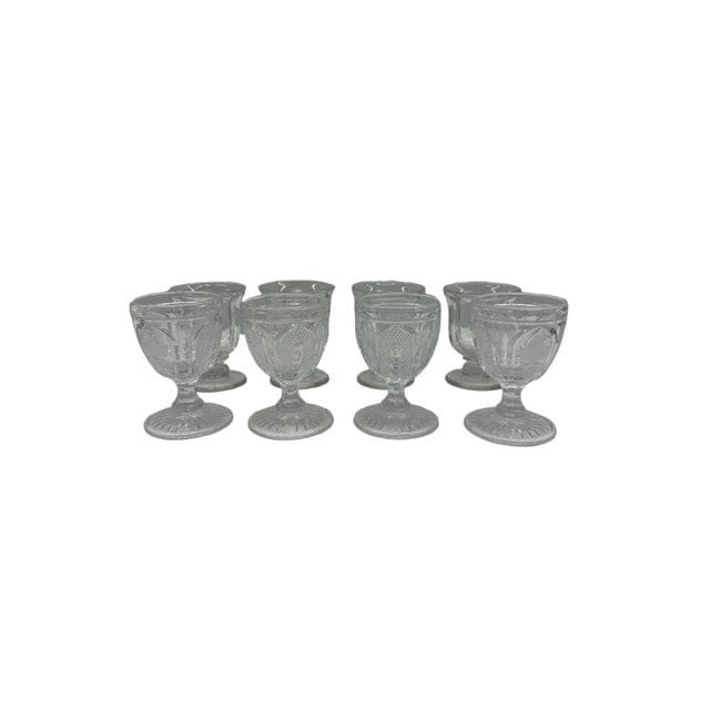 19th Century Antique Boston & Sandwich Goblets - Set of 8 | IdleHour