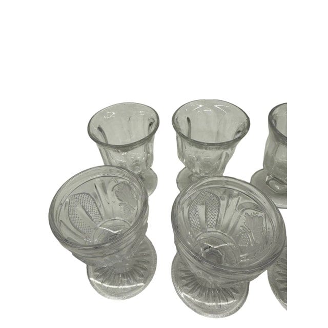 19th Century Antique Boston & Sandwich Goblets - Set of 8 | IdleHour