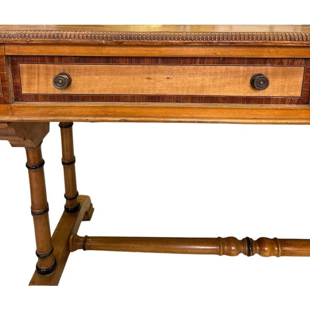 19th Century William IV Satinwood Writing Desk With Tulipwood Marquetry | IdleHour