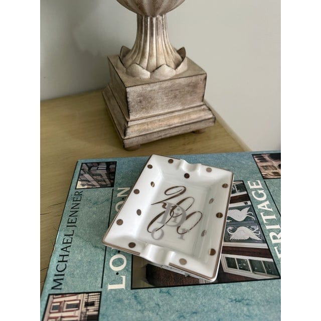 2000s Christian Dior Gold Polka Dot Ashtray | IdleHour