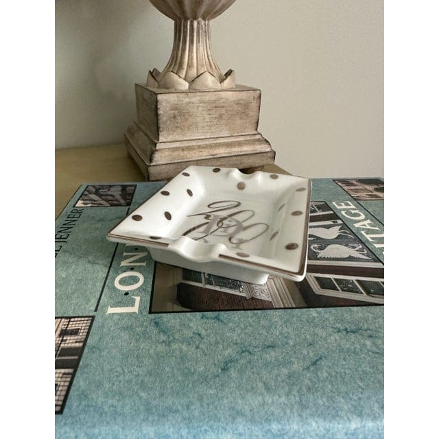 2000s Christian Dior Gold Polka Dot Ashtray | IdleHour