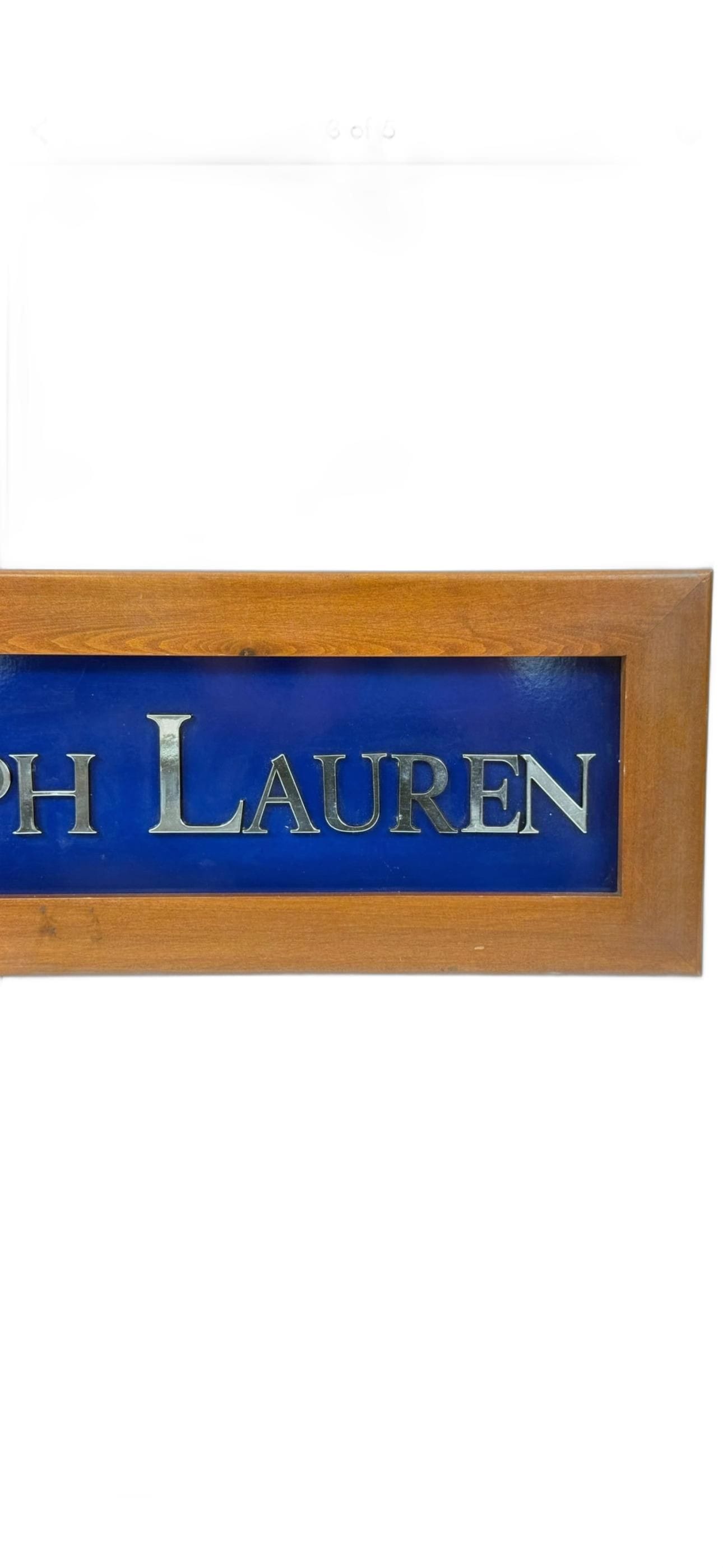 Large Vintage Ralph Lauren Display Sign | IdleHour