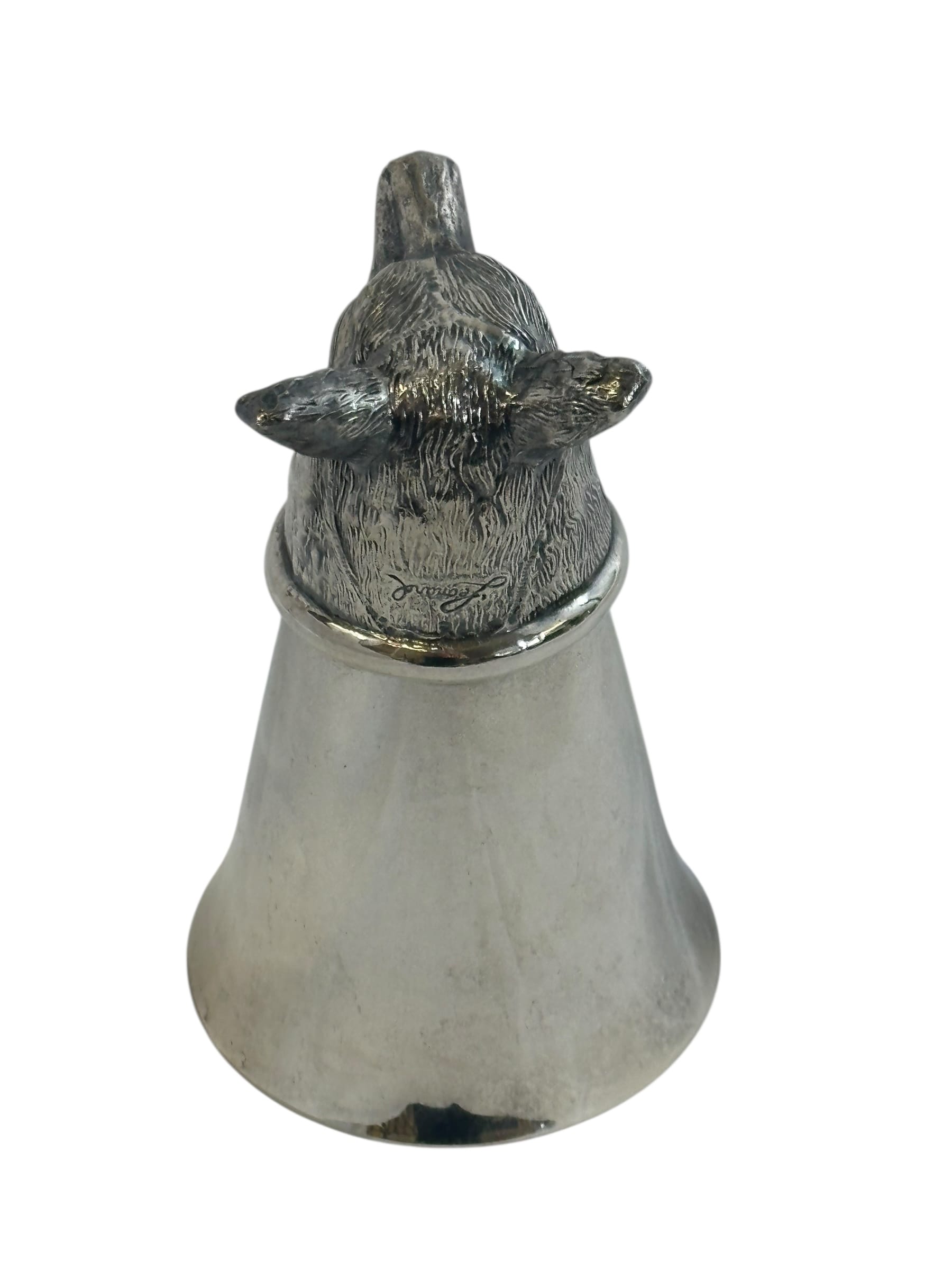 Vintage Silverplate Foxhead Stirrup Cup | IdleHour