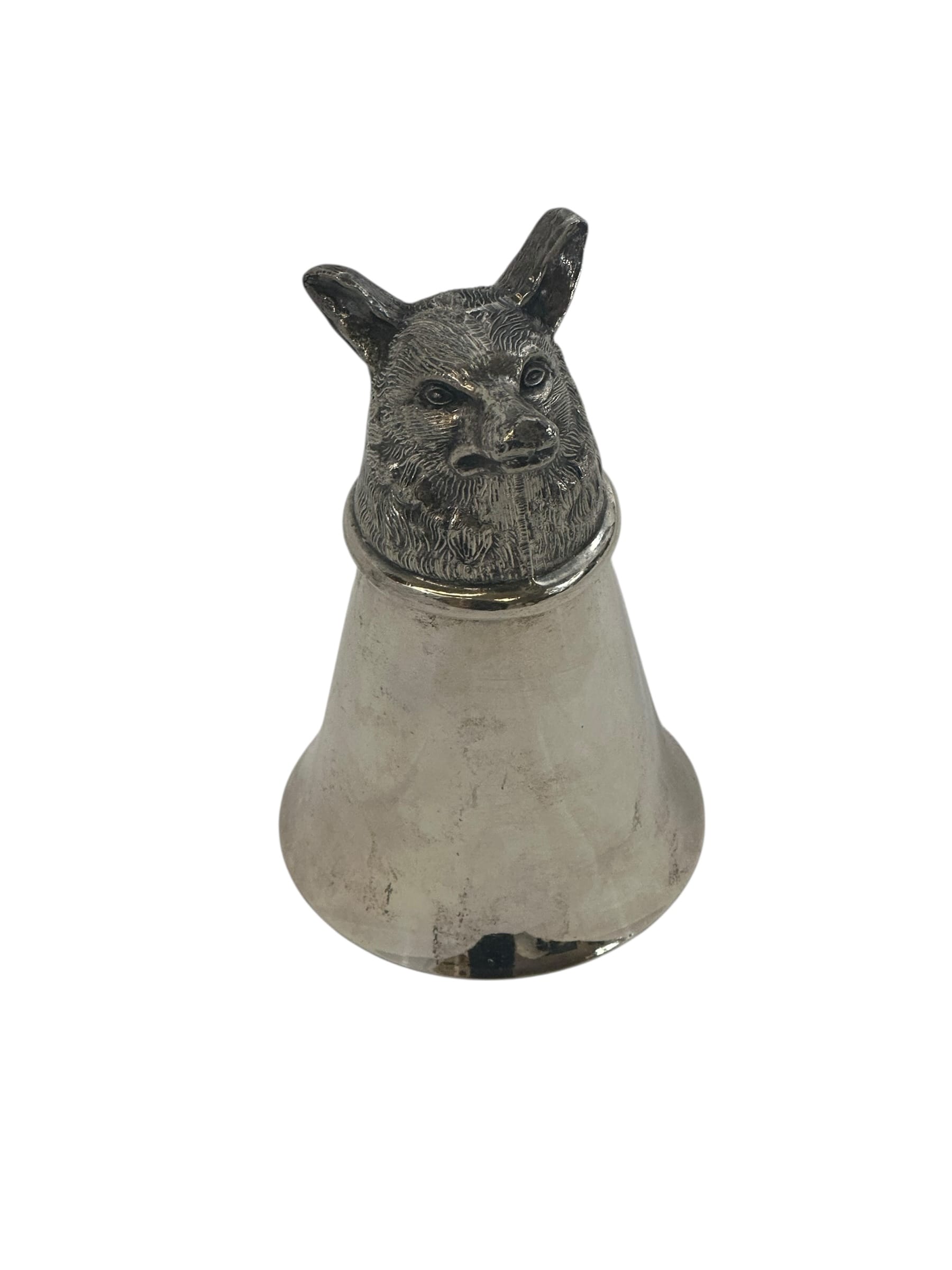 Vintage Silverplate Foxhead Stirrup Cup | IdleHour
