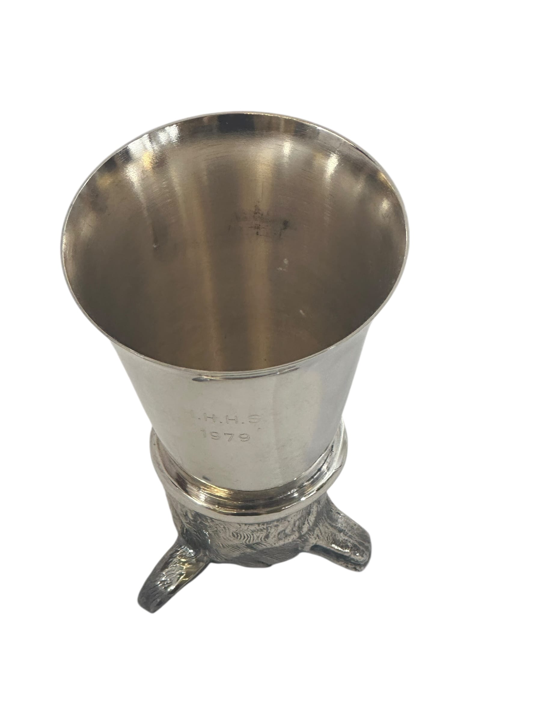 Vintage Silverplate Foxhead Stirrup Cup | IdleHour