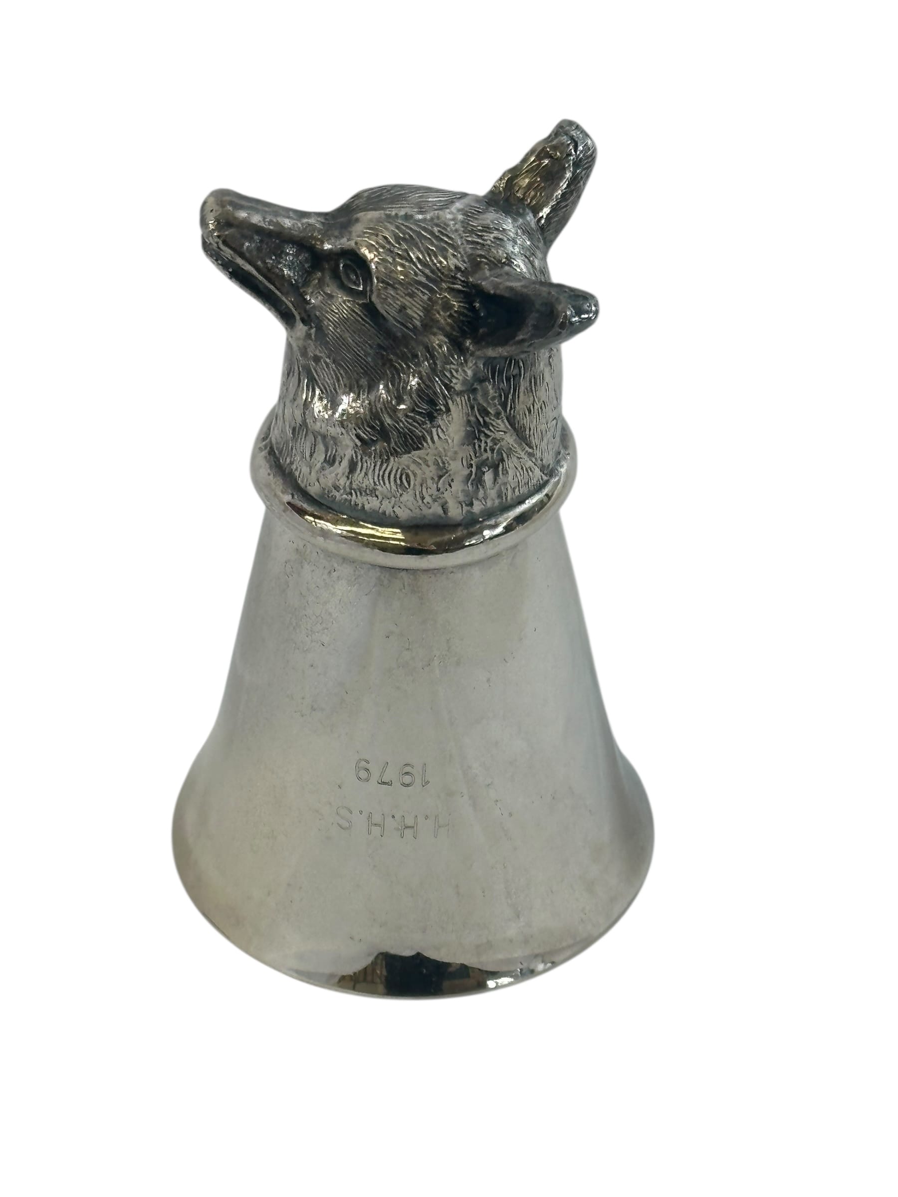 Vintage Silverplate Foxhead Stirrup Cup | IdleHour