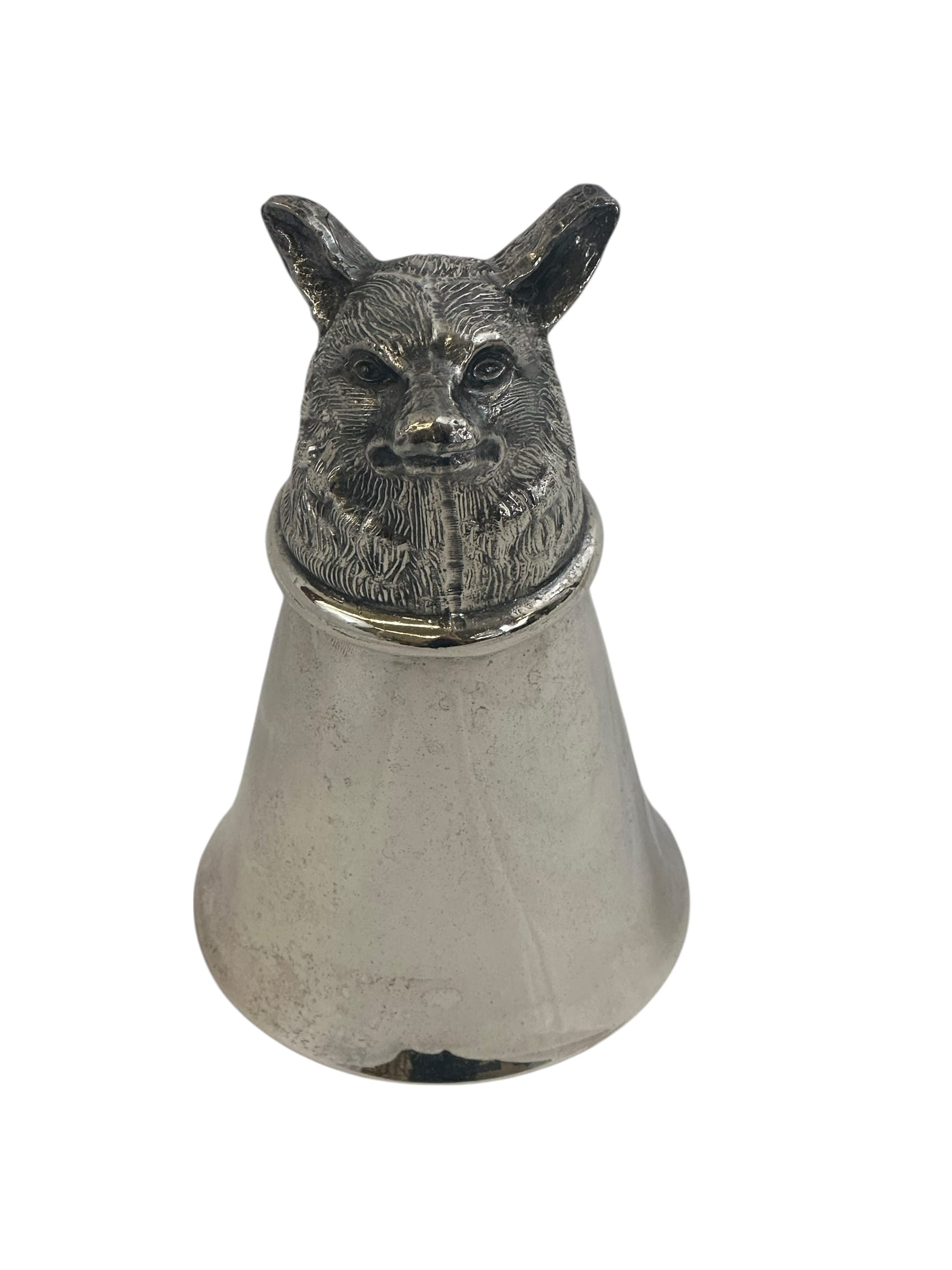 Vintage Silverplate Foxhead Stirrup Cup | IdleHour