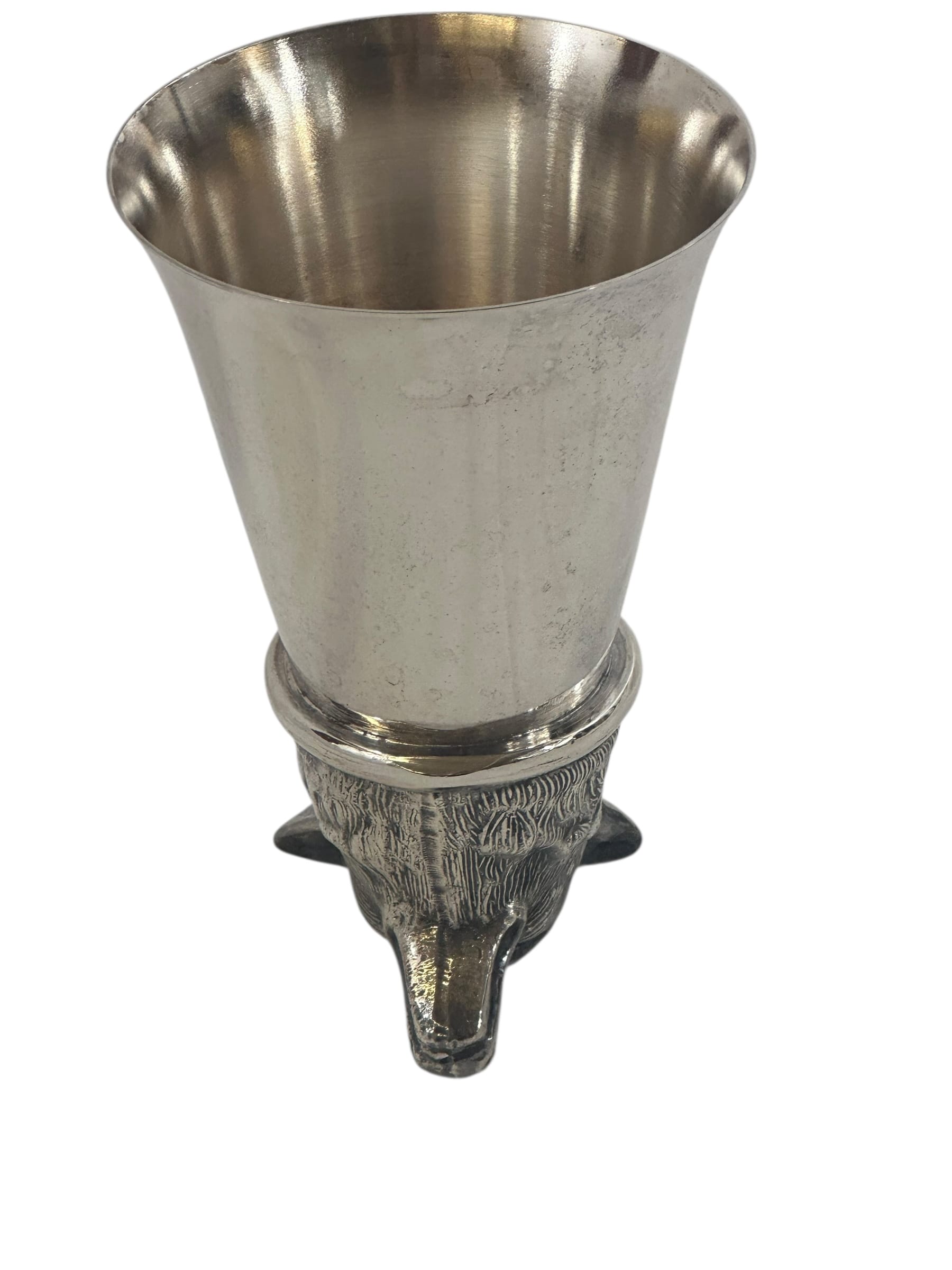 Vintage Silverplate Foxhead Stirrup Cup | IdleHour