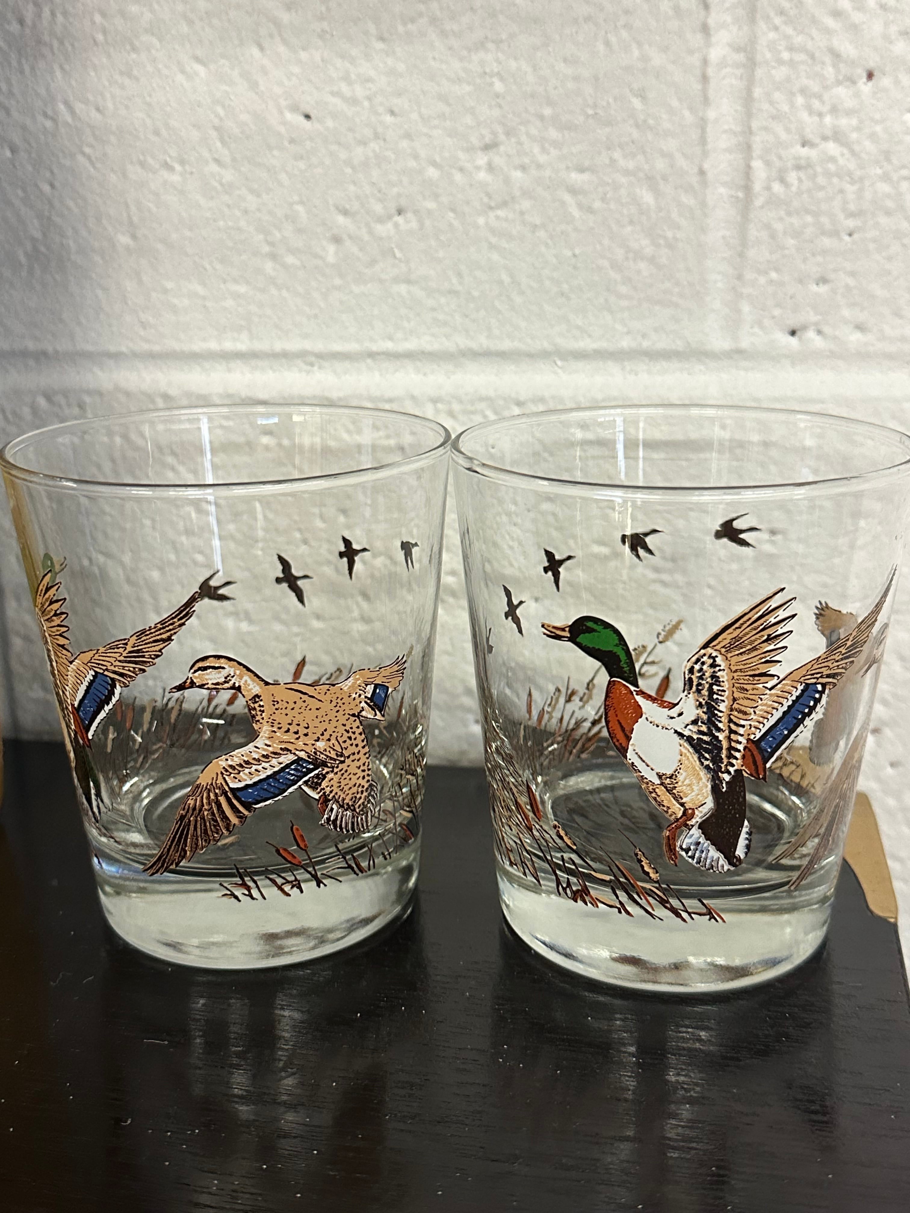 Pair of Vintage Libbey Lowball Whiskey Duck Glasses | IdleHour