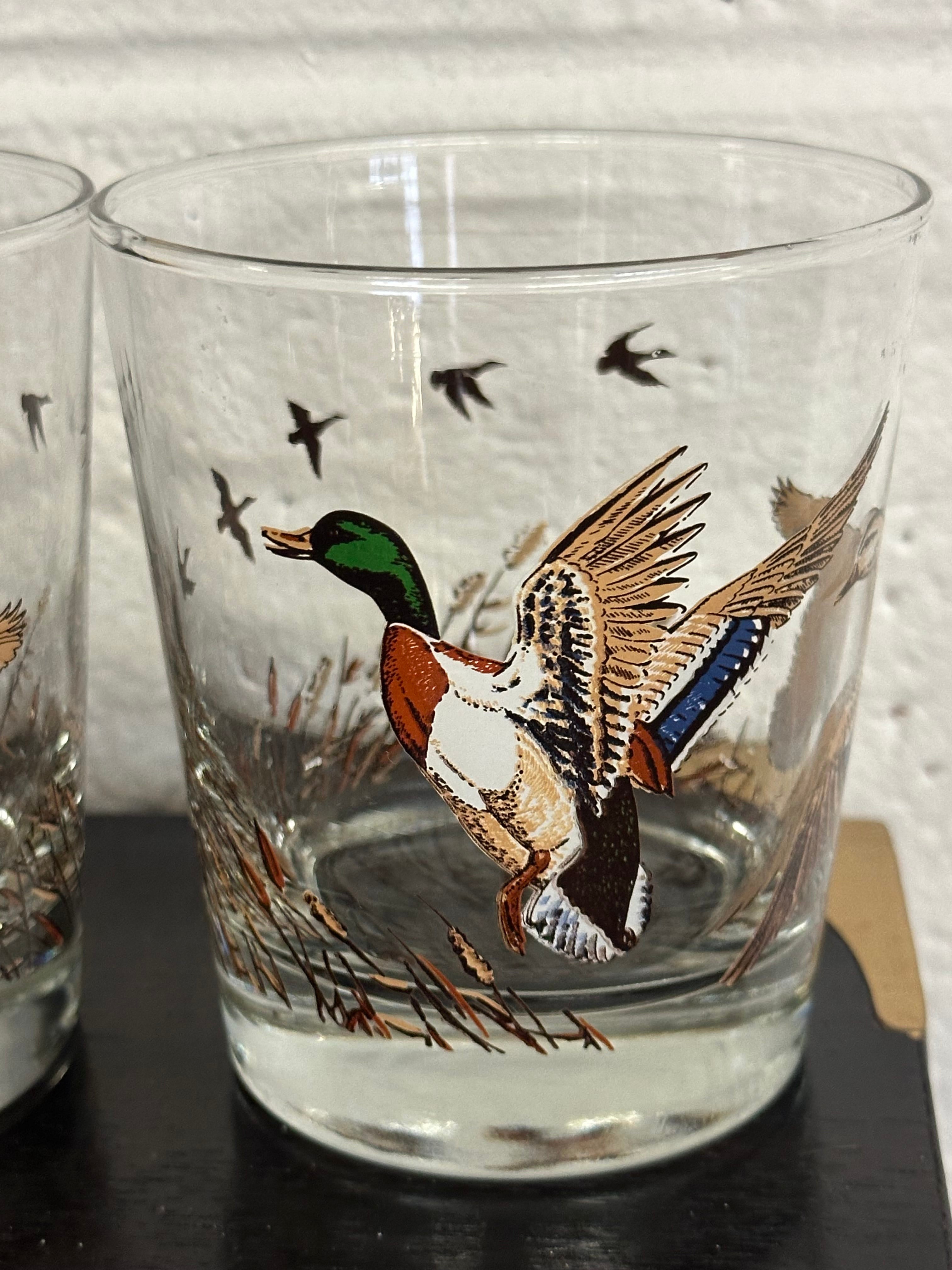 Pair of Vintage Libbey Lowball Whiskey Duck Glasses | IdleHour