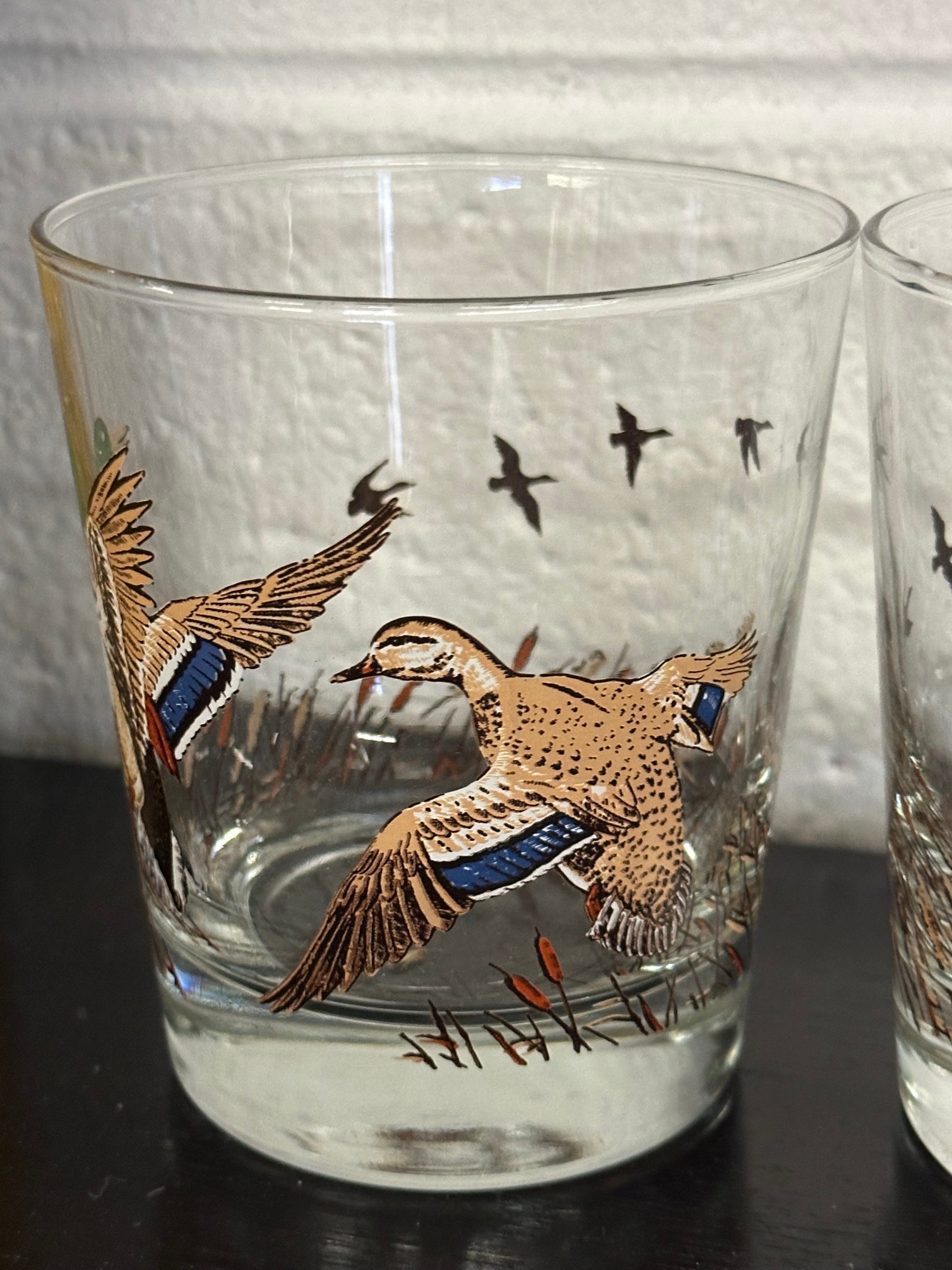 Pair of Vintage Libbey Lowball Whiskey Duck Glasses | IdleHour