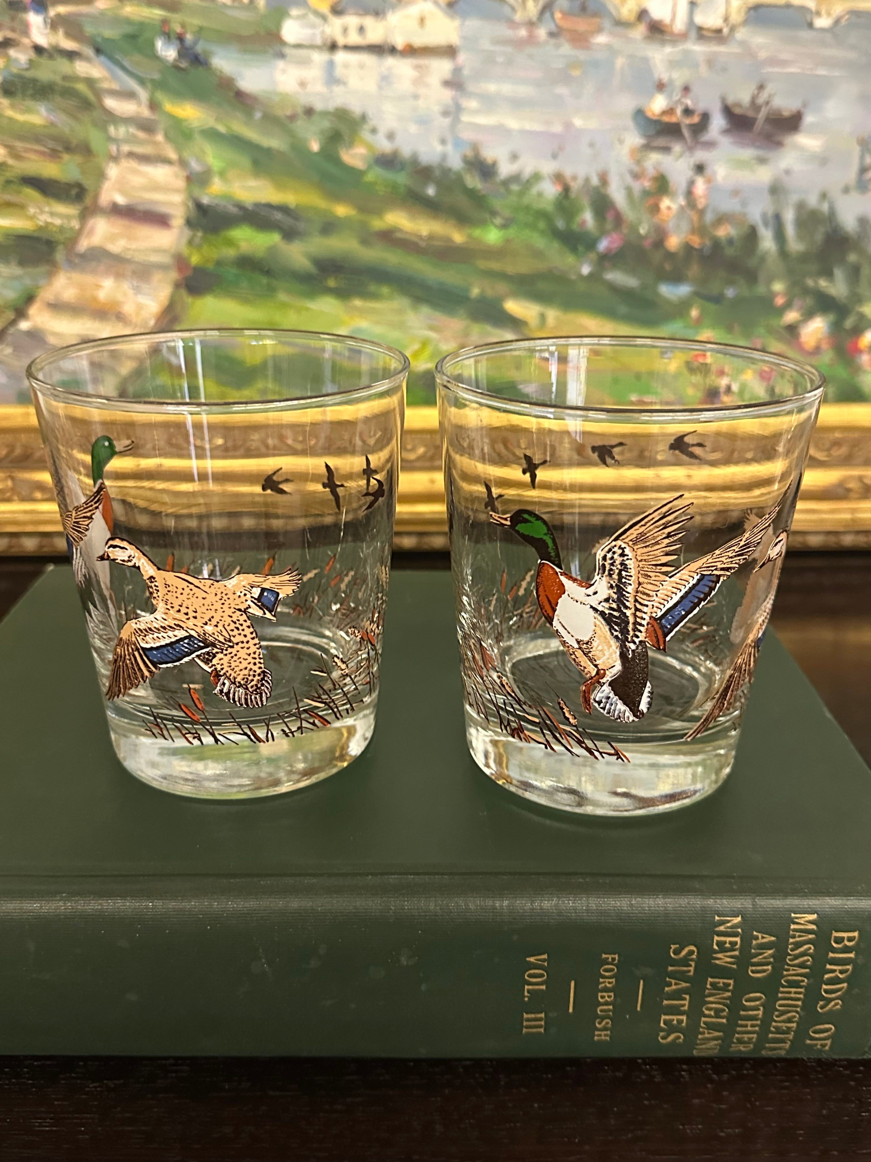 Pair of Vintage Libbey Lowball Whiskey Duck Glasses | IdleHour