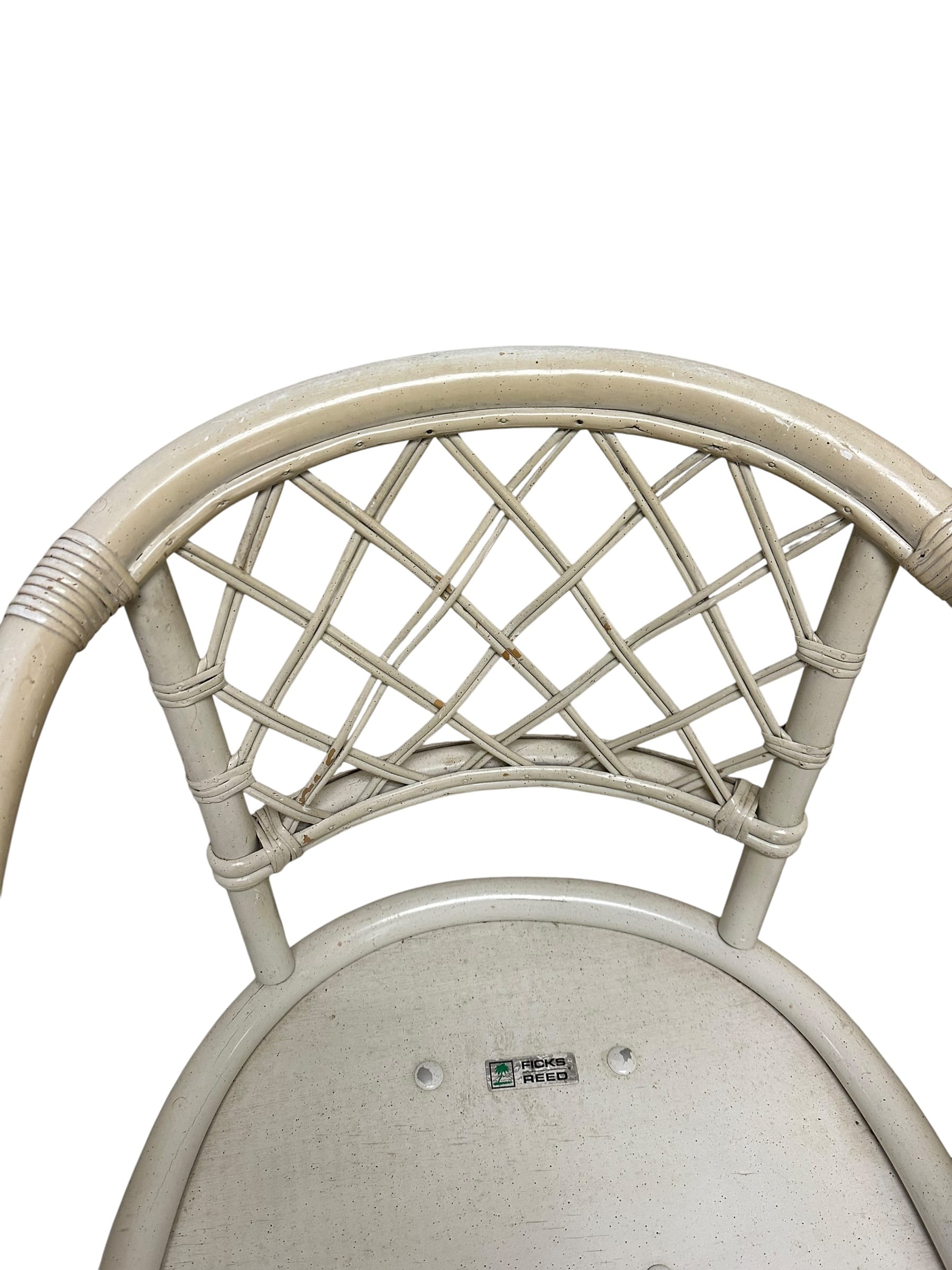 Mid 20th Century Ficks Reed Cream Rattan and Faux Bamboo Dining Set | IdleHour