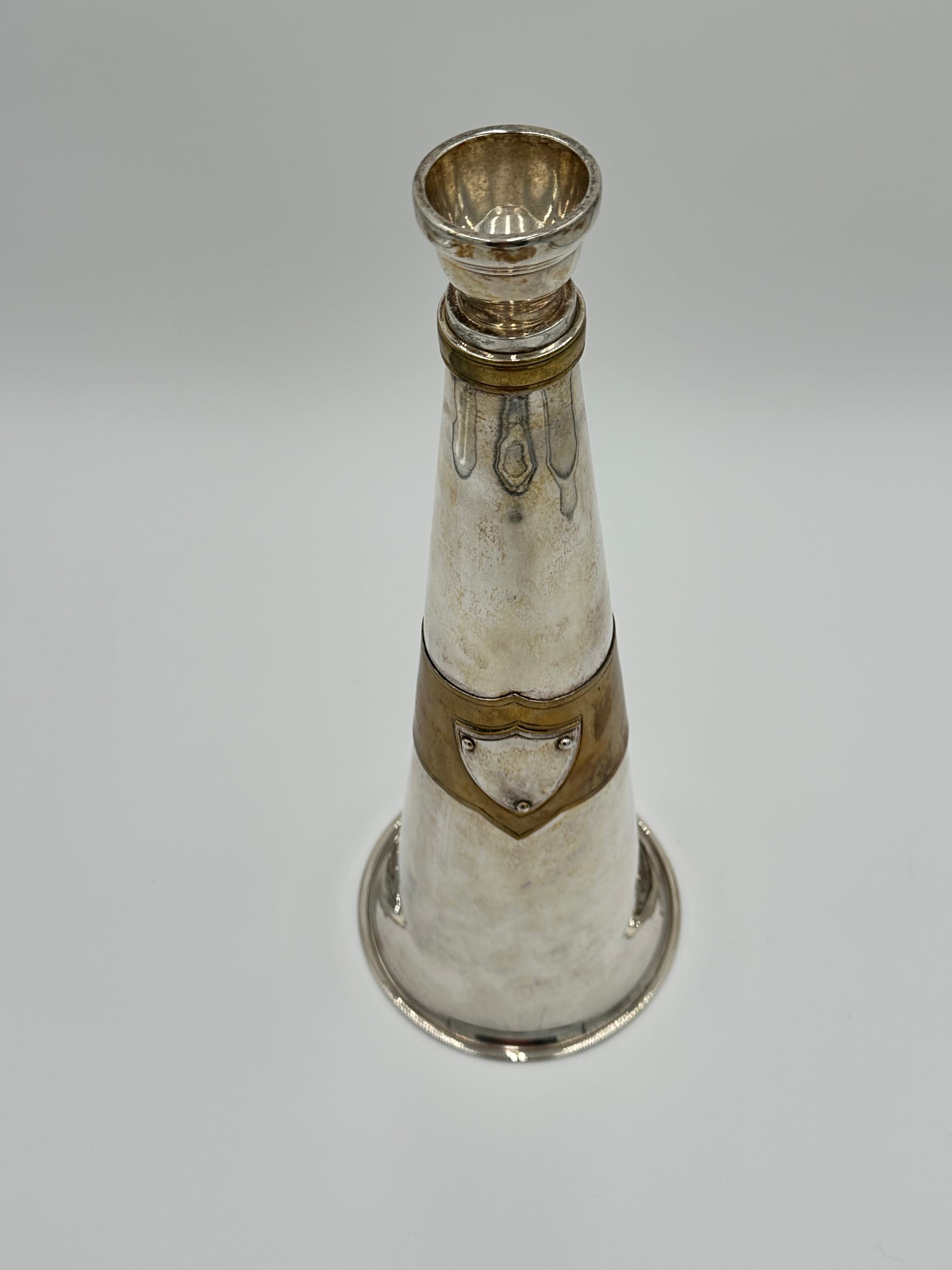 Vintage Ralph Lauren Silver Plate and Brass Fire Trumpet Cocktail Shaker | IdleHour