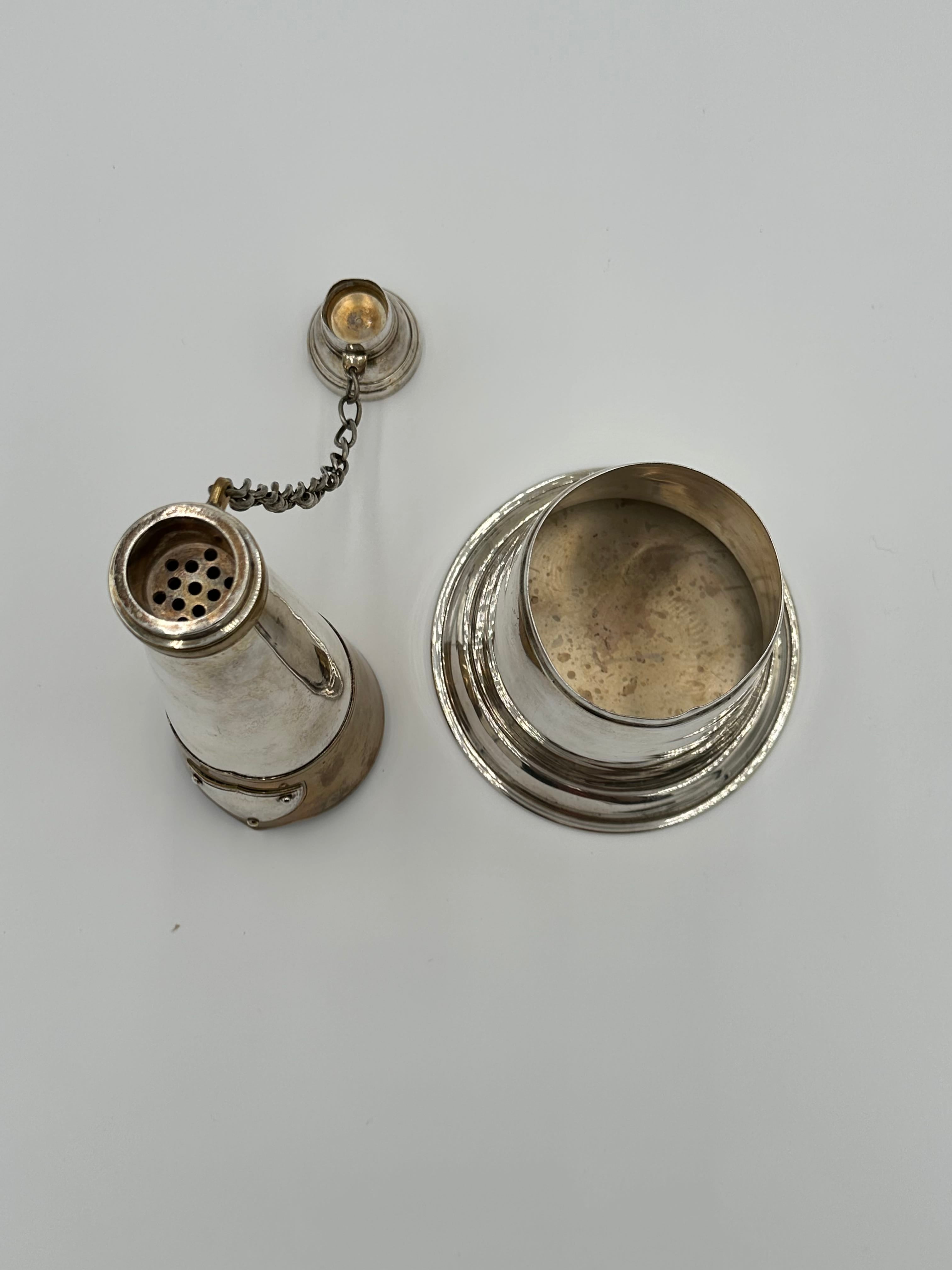 Vintage Ralph Lauren Silver Plate and Brass Fire Trumpet Cocktail Shaker | IdleHour