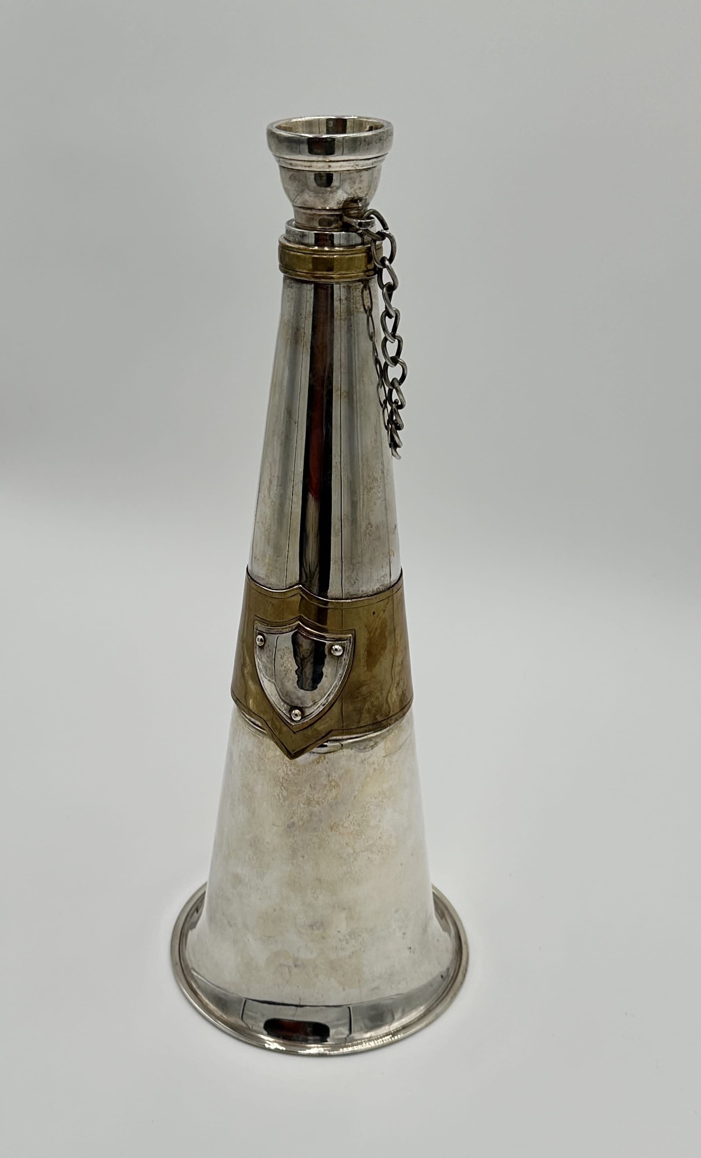 Vintage Ralph Lauren Silver Plate and Brass Fire Trumpet Cocktail Shaker | IdleHour