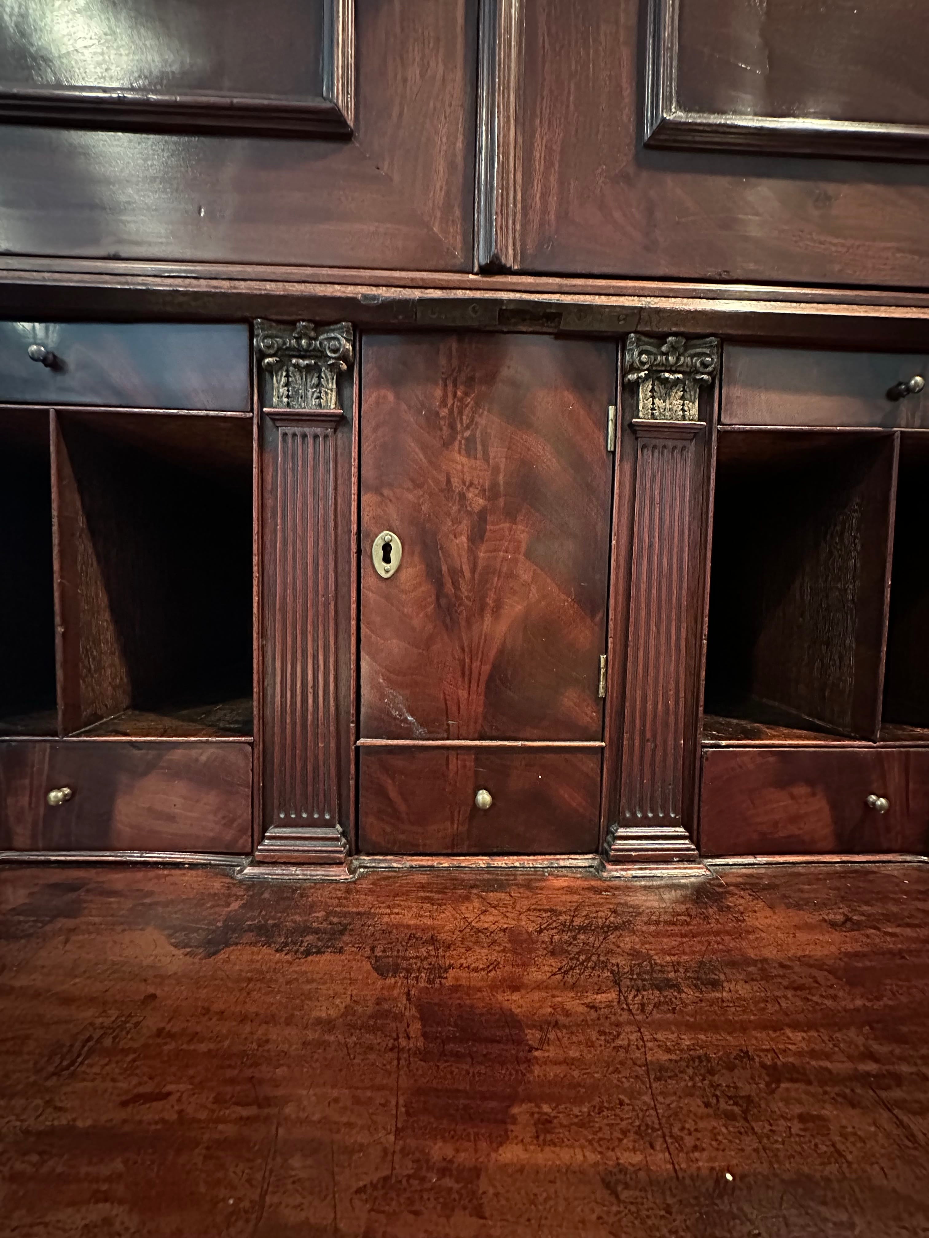 Late 18th Century George III Burled Walnut Secretary | IdleHour