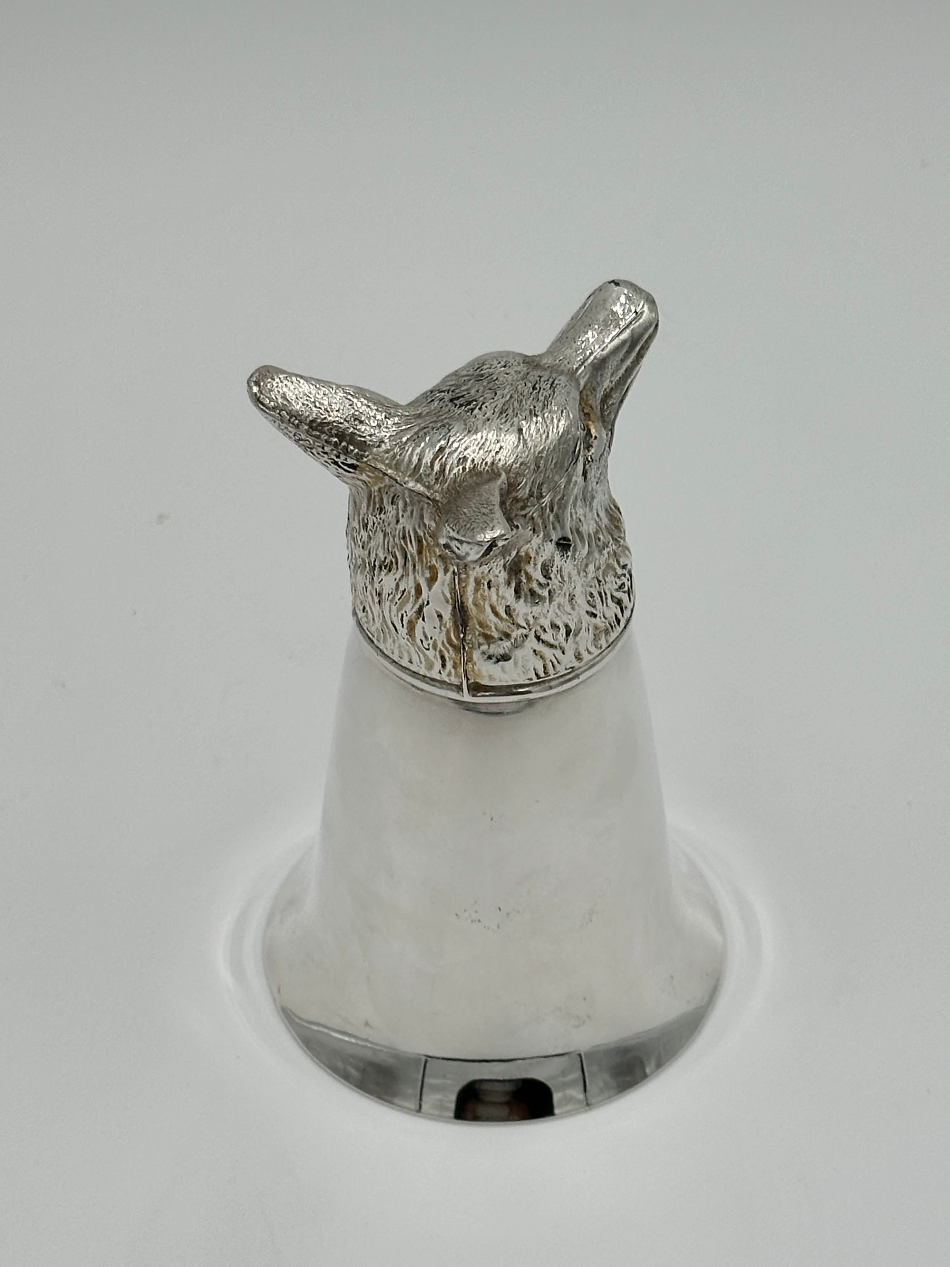 Large Vintage 1970s Fox Head Silver Plate Stirrup 8oz Cup Monogrammed - US David Cup 1971 | IdleHour