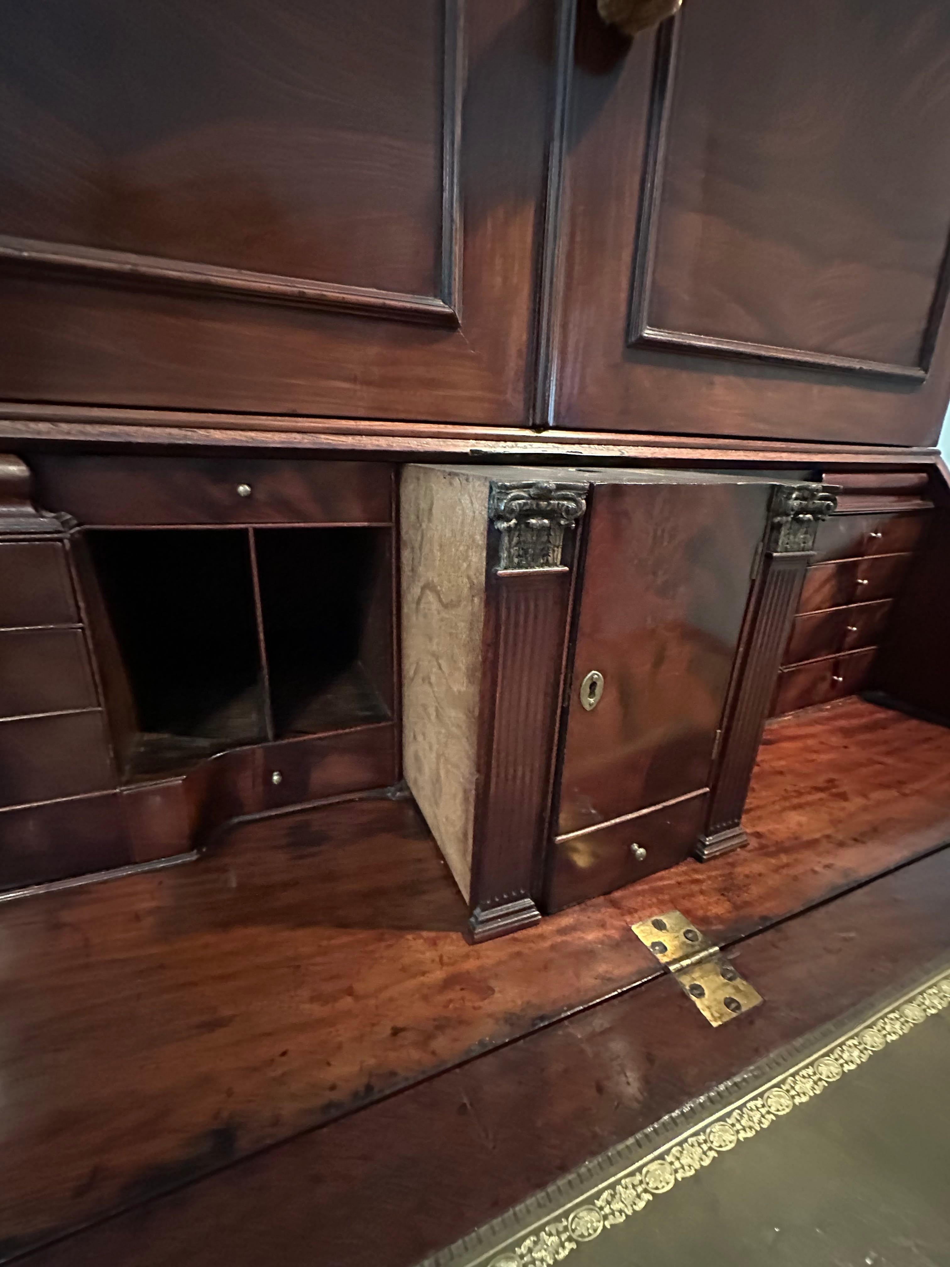Late 18th Century George III Burled Walnut Secretary | IdleHour
