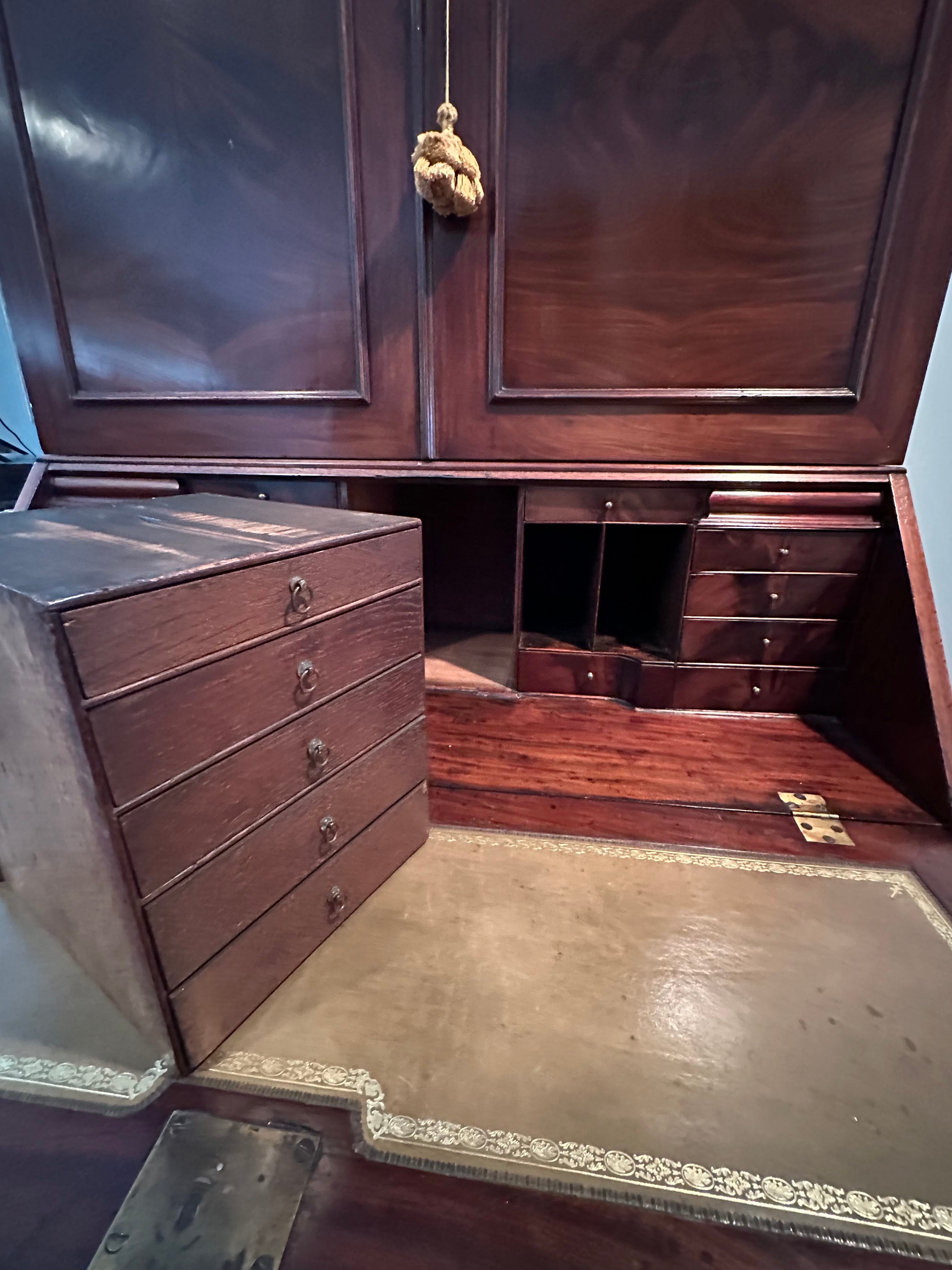 Late 18th Century George III Burled Walnut Secretary | IdleHour
