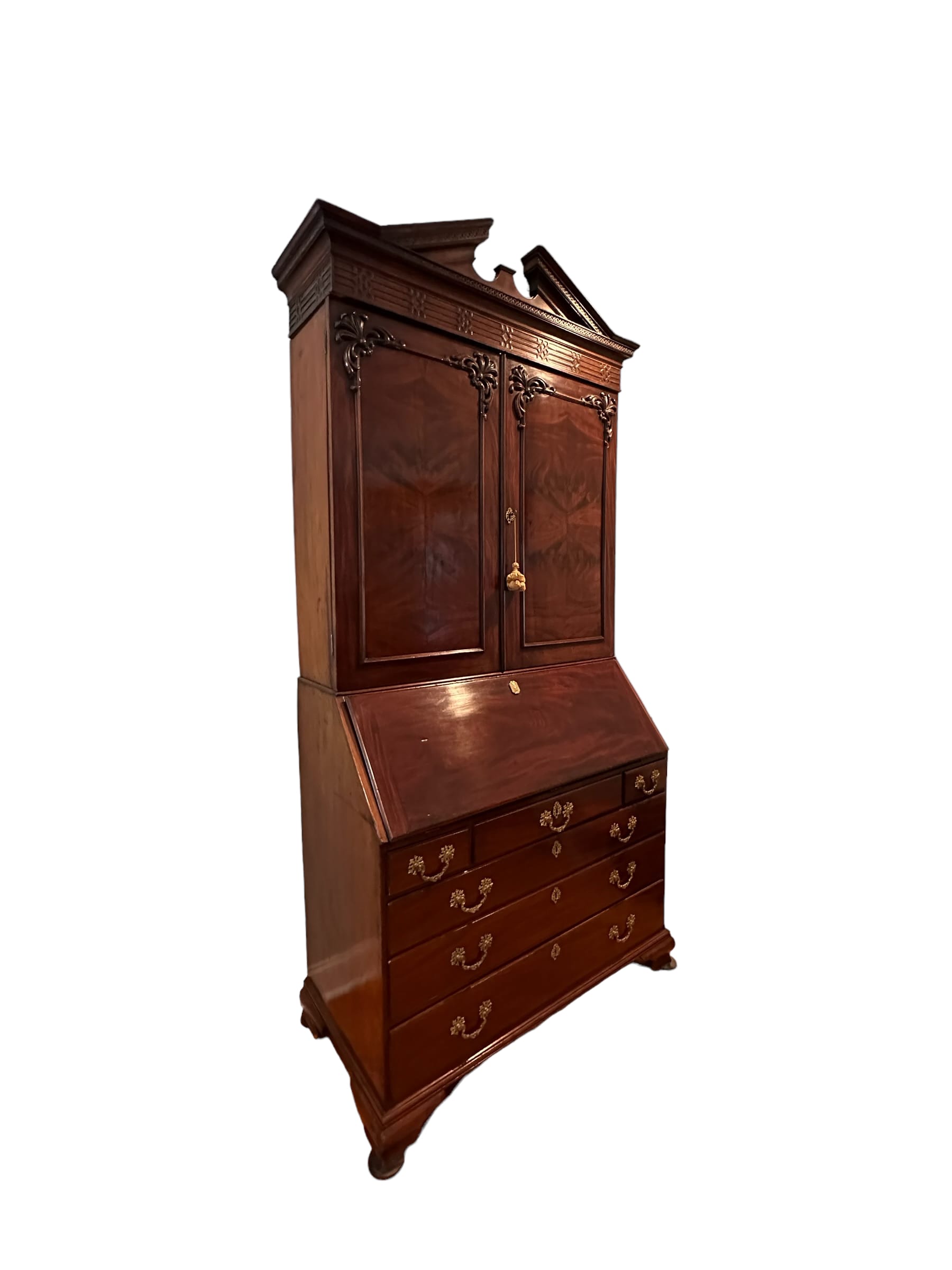 Late 18th Century George III Burled Walnut Secretary | IdleHour