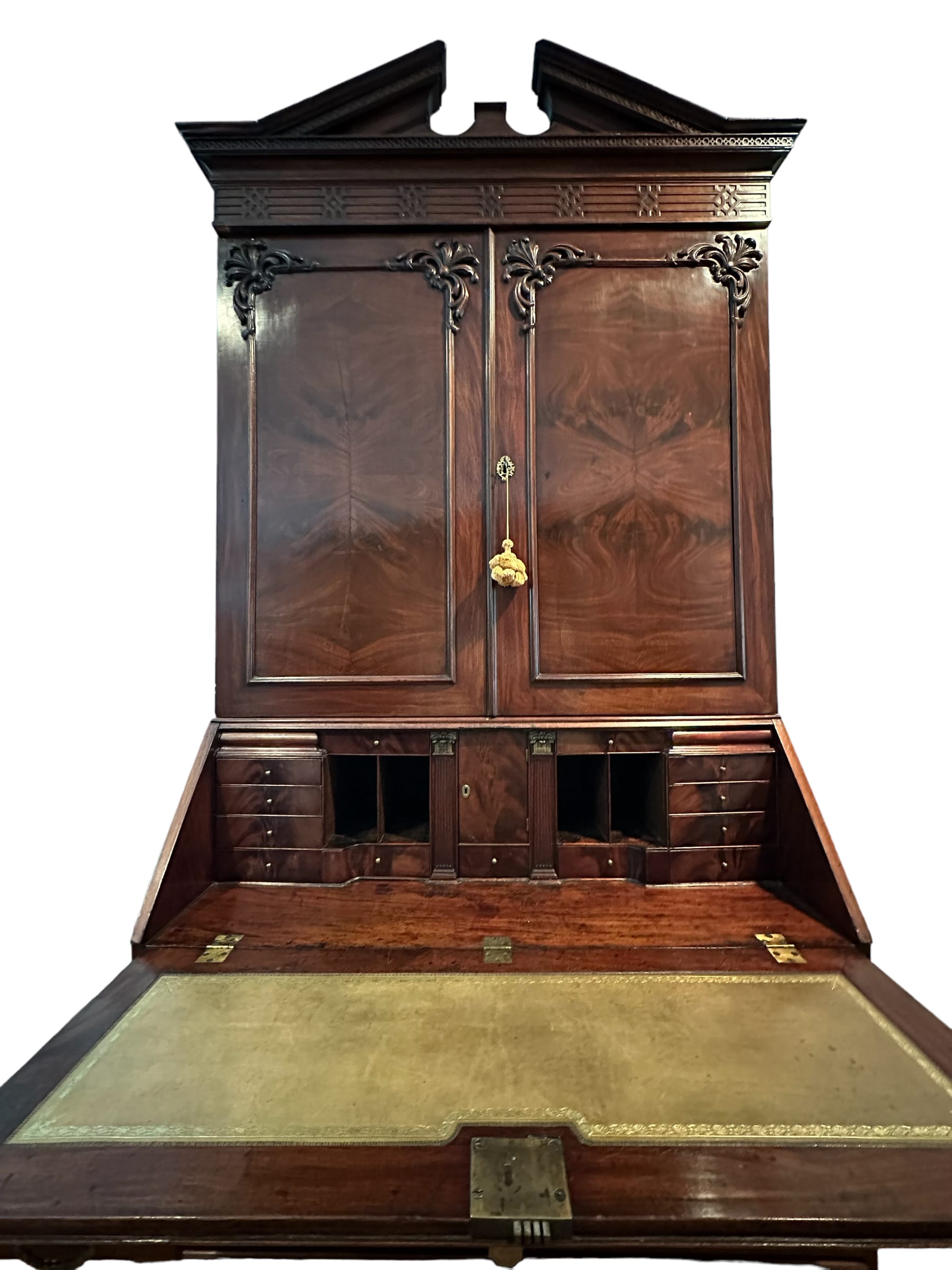 Late 18th Century George III Burled Walnut Secretary | IdleHour