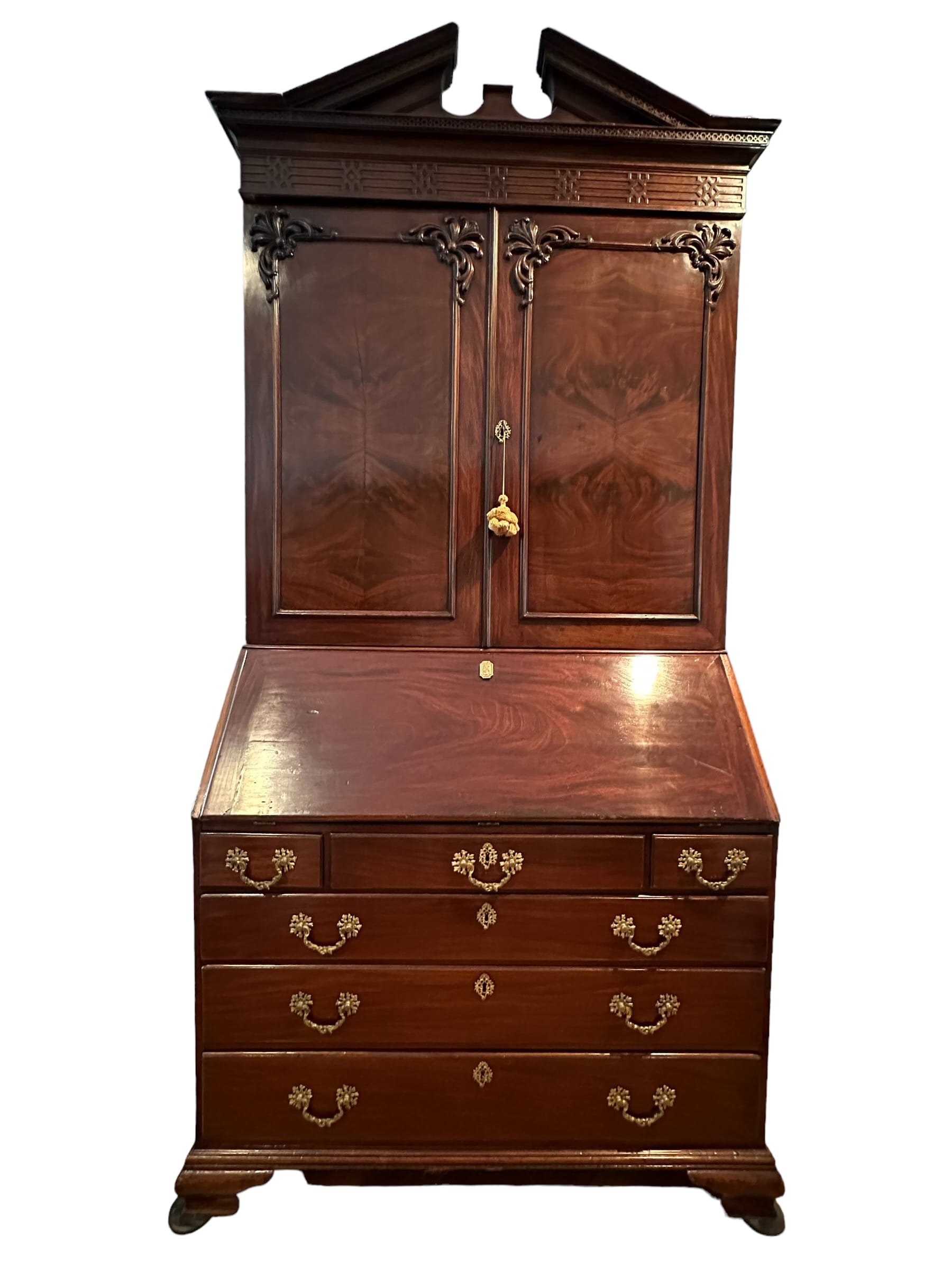 Late 18th Century George III Burled Walnut Secretary | IdleHour