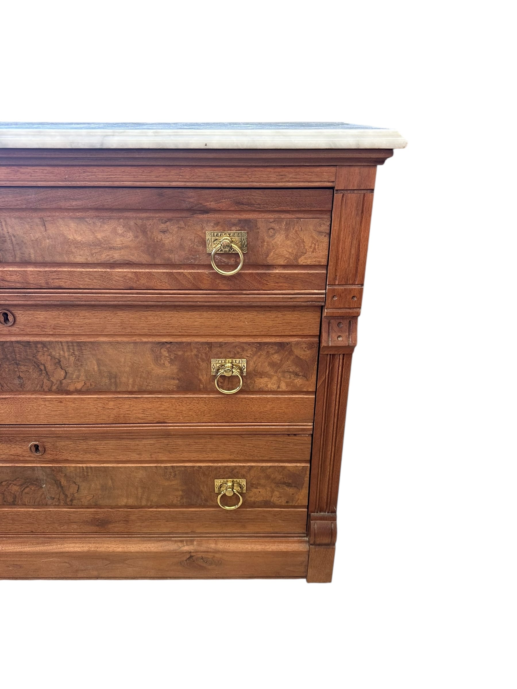 Antique Marble Topped French Provincial Sideboard | IdleHour