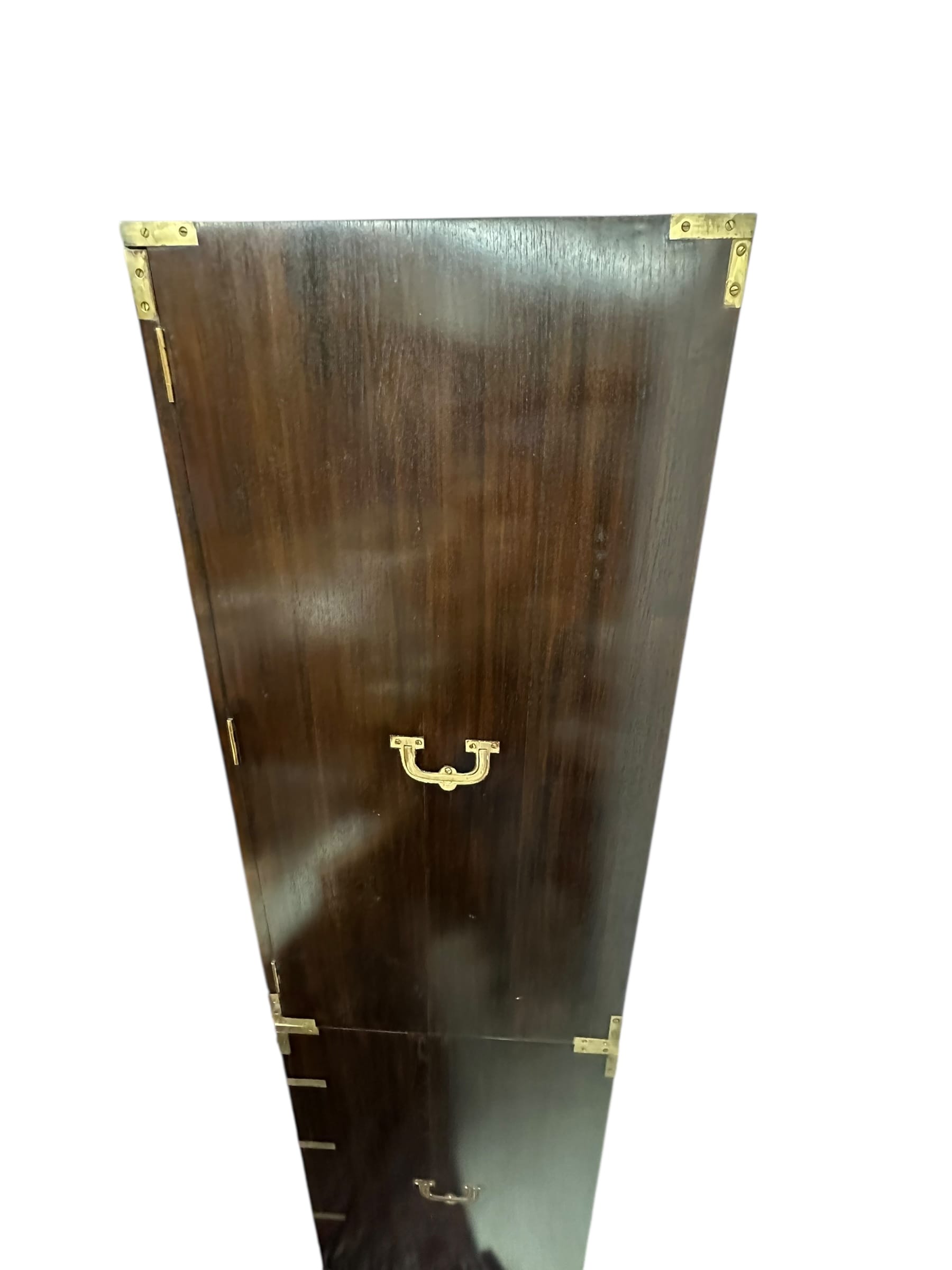 Vintage Campaign Rattan Linen Press / Armoire | IdleHour