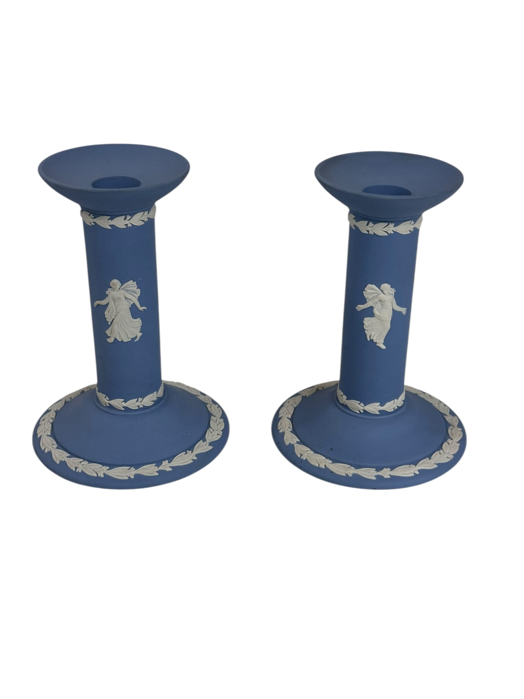 Pair of Late 20th Century Wedgwood Jasperware Candlesticks | IdleHour