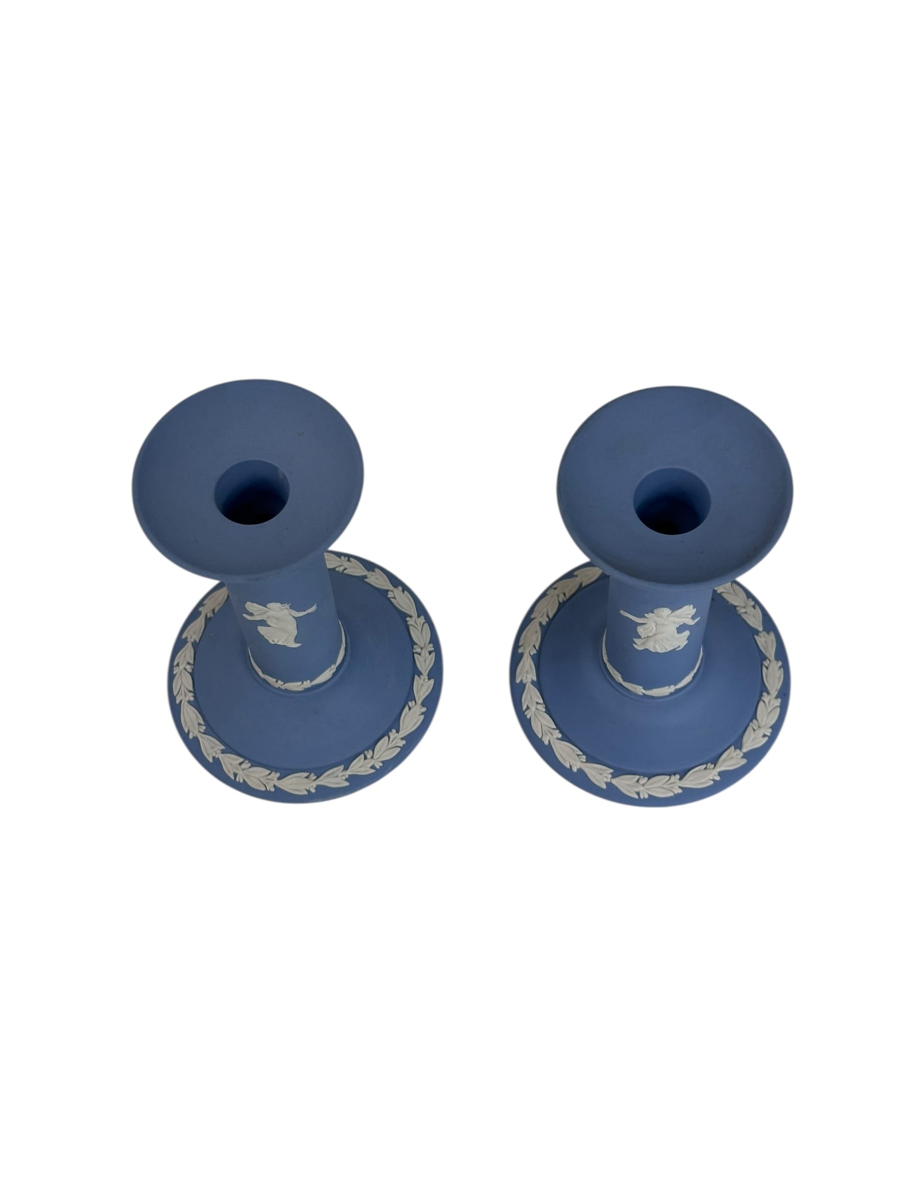 Pair of Late 20th Century Wedgwood Jasperware Candlesticks | IdleHour