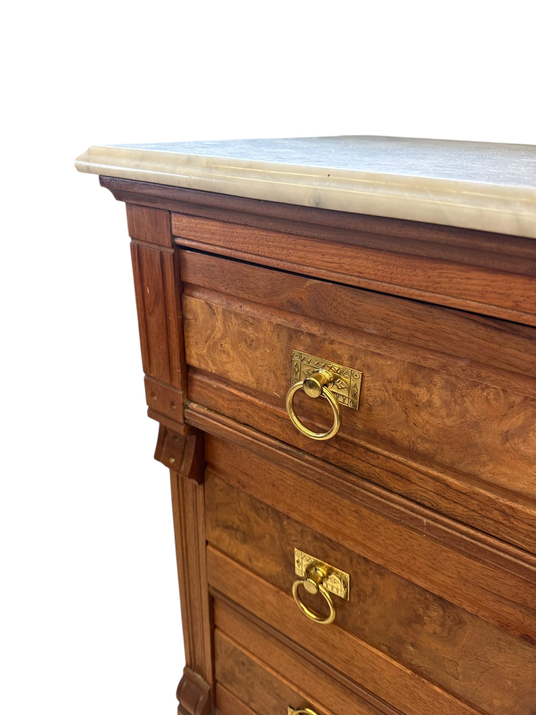 Antique Marble Topped French Provincial Sideboard | IdleHour