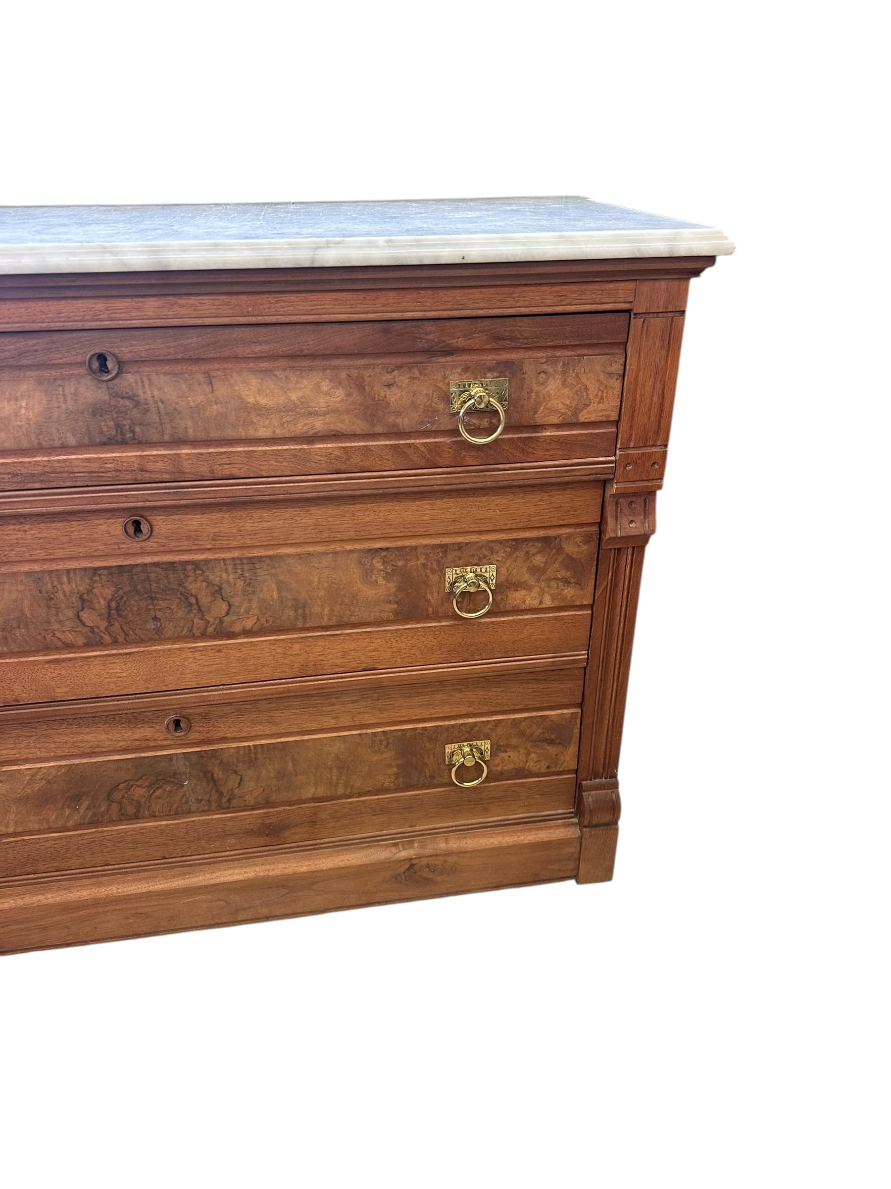 Antique Marble Topped French Provincial Sideboard | IdleHour
