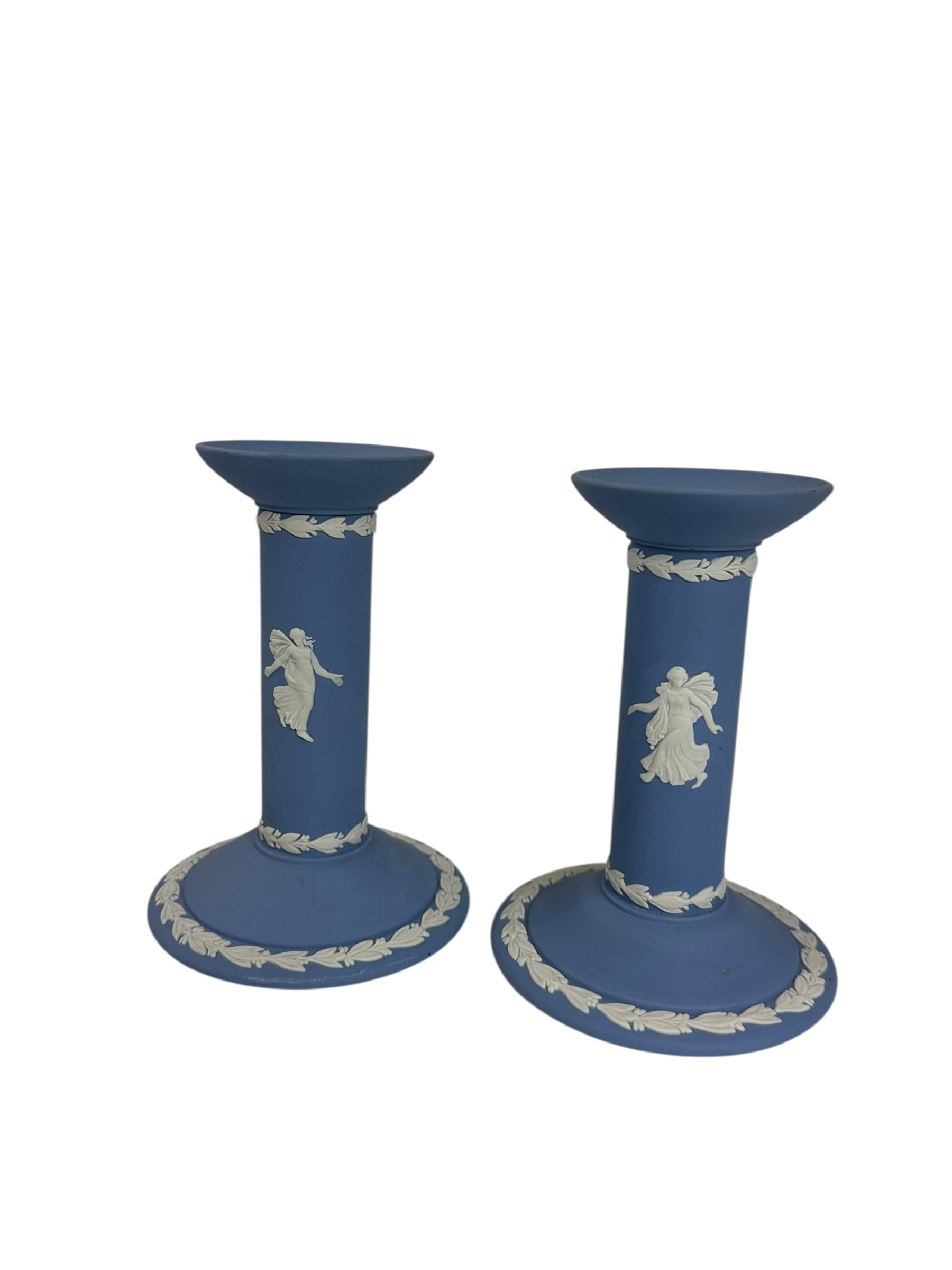 Pair of Late 20th Century Wedgwood Jasperware Candlesticks | IdleHour
