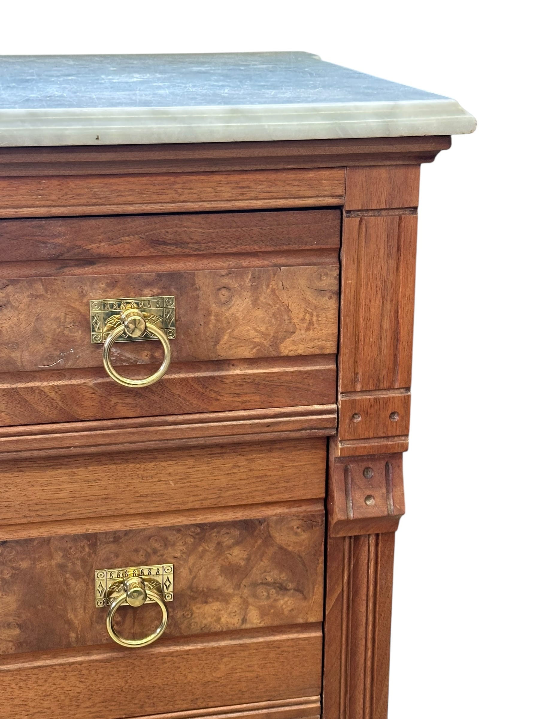 Antique Marble Topped French Provincial Sideboard | IdleHour