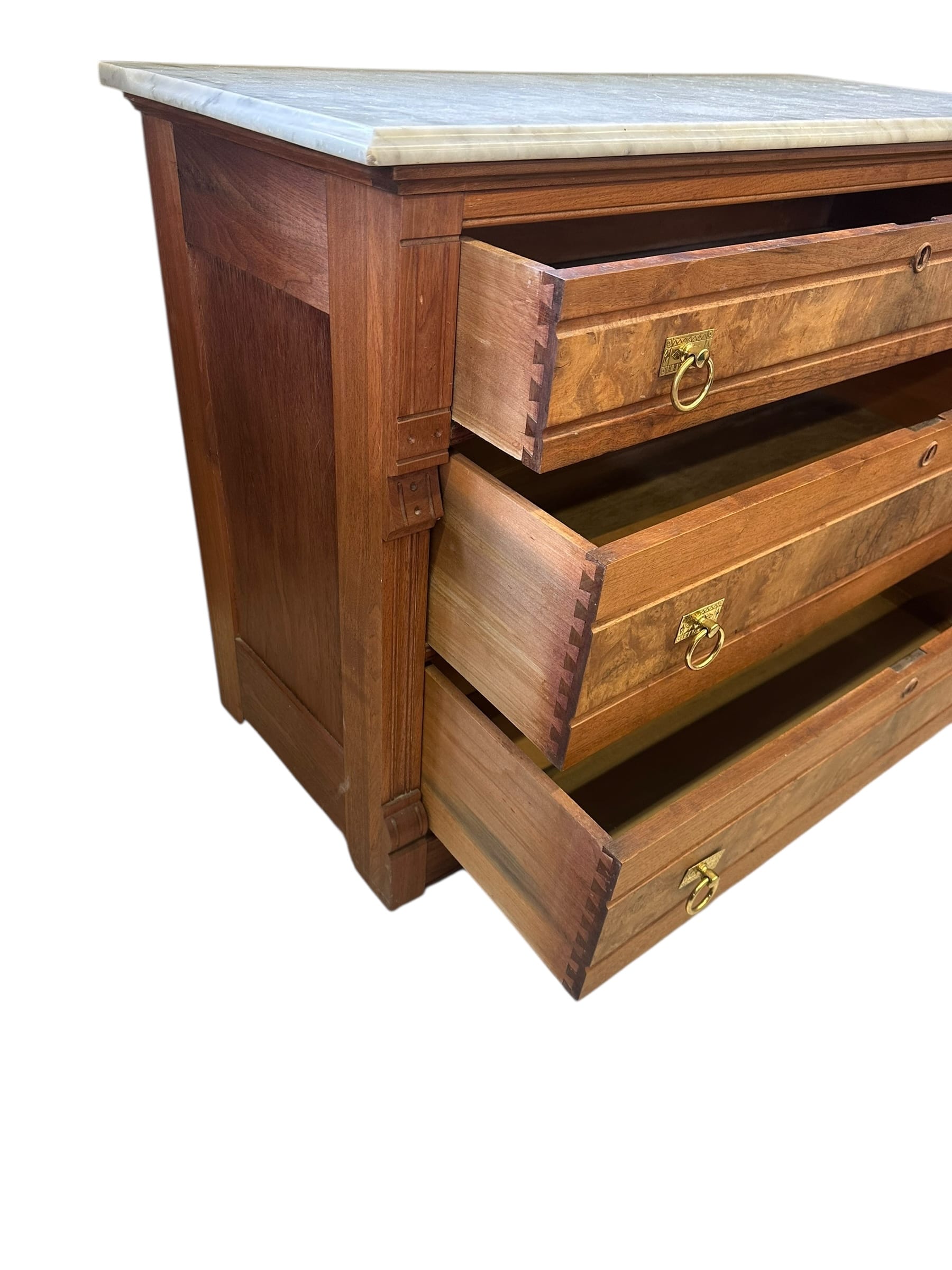 Antique Marble Topped French Provincial Sideboard | IdleHour